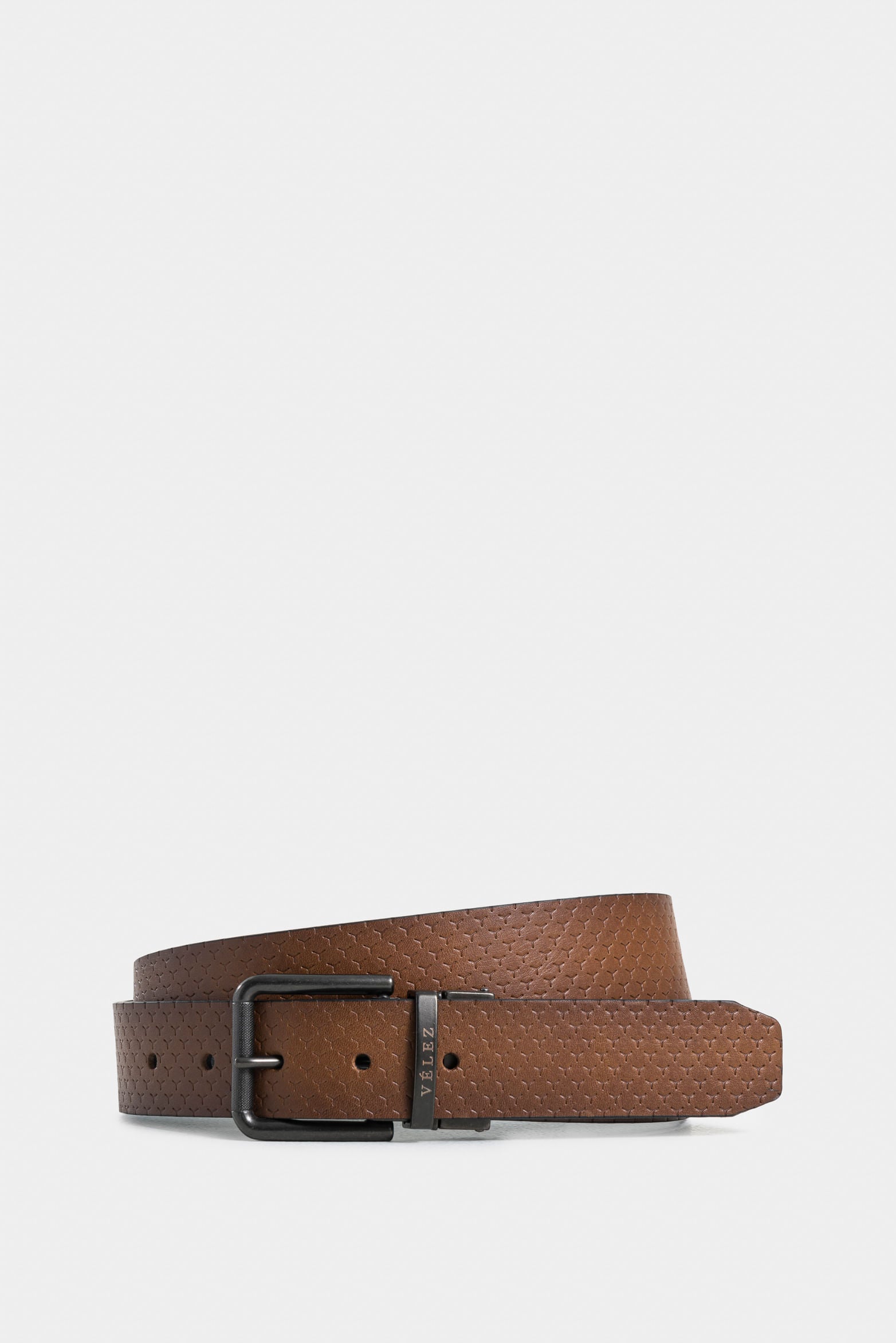 Ebro Double-Faced Leather Belt for Men with Trapezoidal Tip