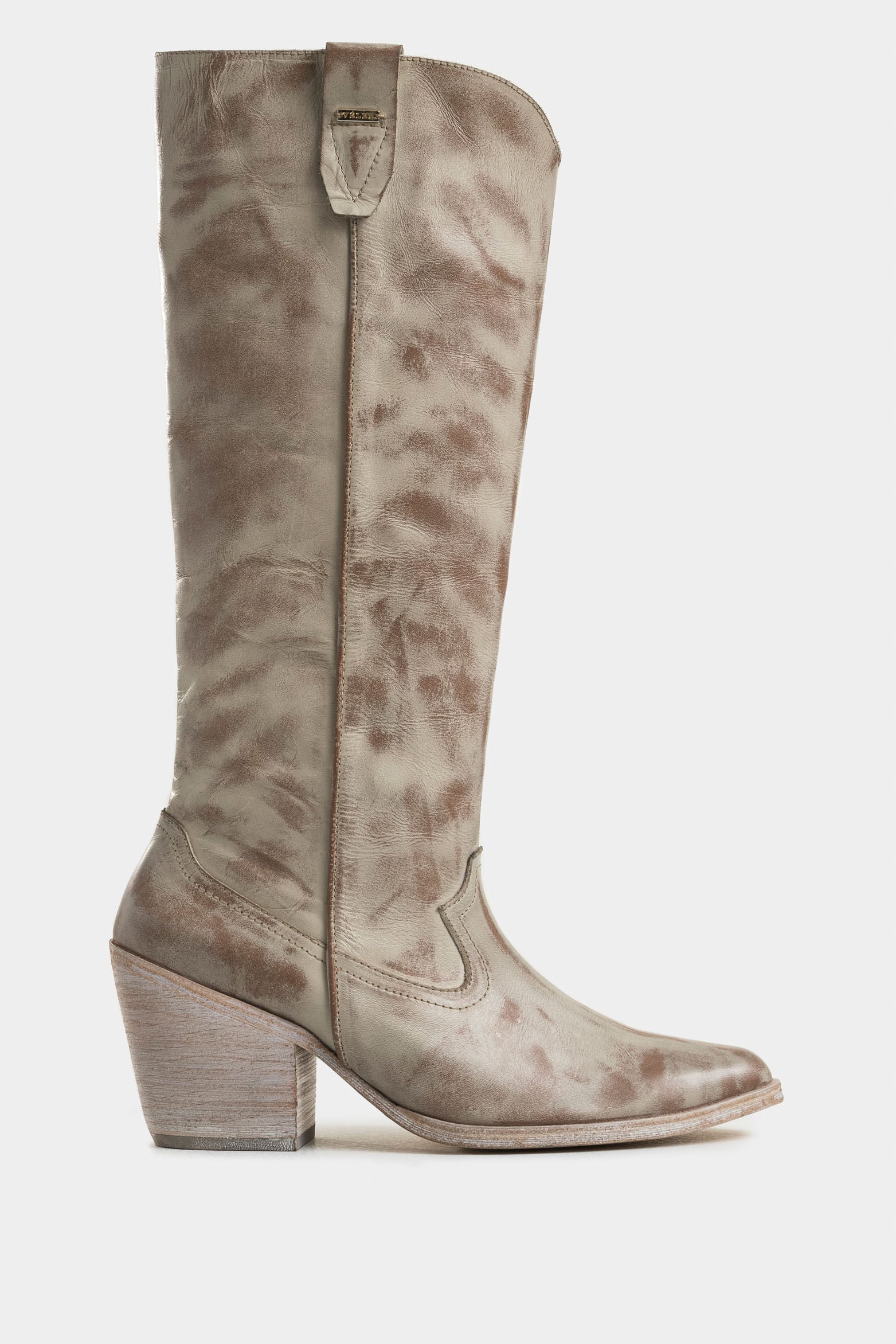 Orchid Calf Leather Boots with Rustic Finish for Women