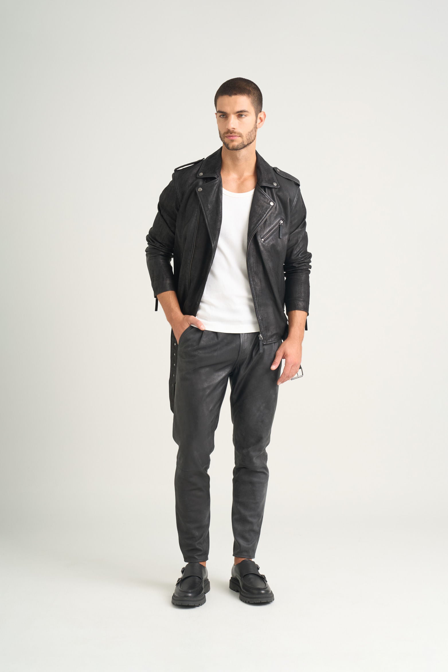 Alcor 2.0 Leather Biker Jacket for Men