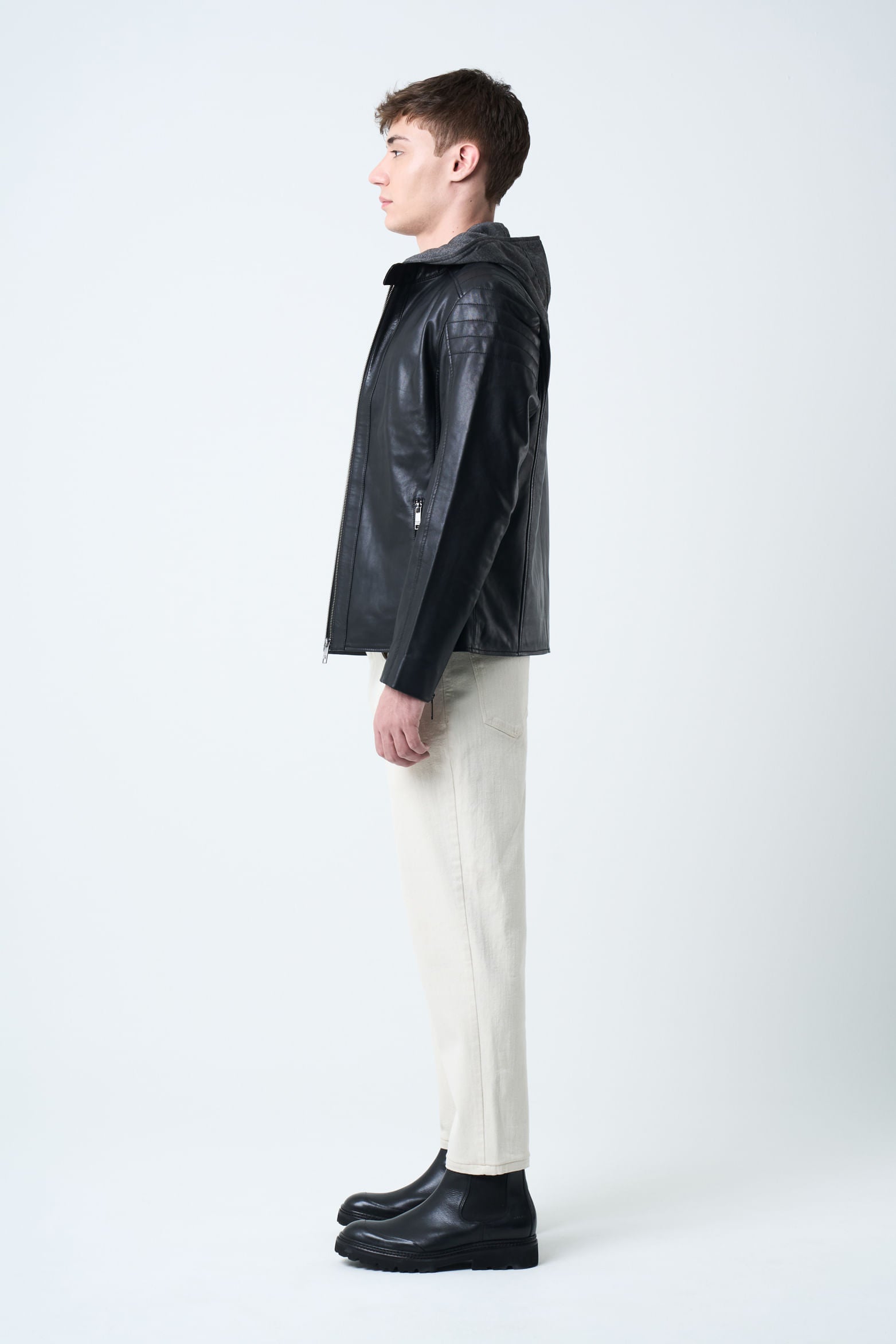 Belmont 2 Leather Jacket for Men with Semi Fitted Silhouette