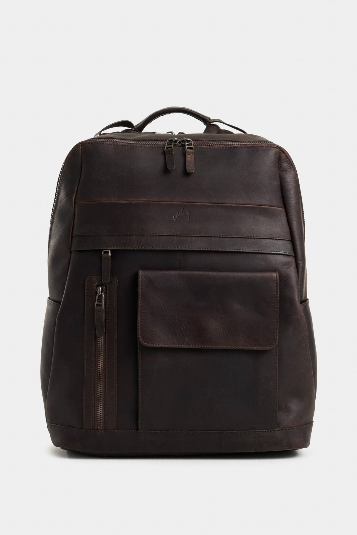 Pekin classic-style leather backpack for men