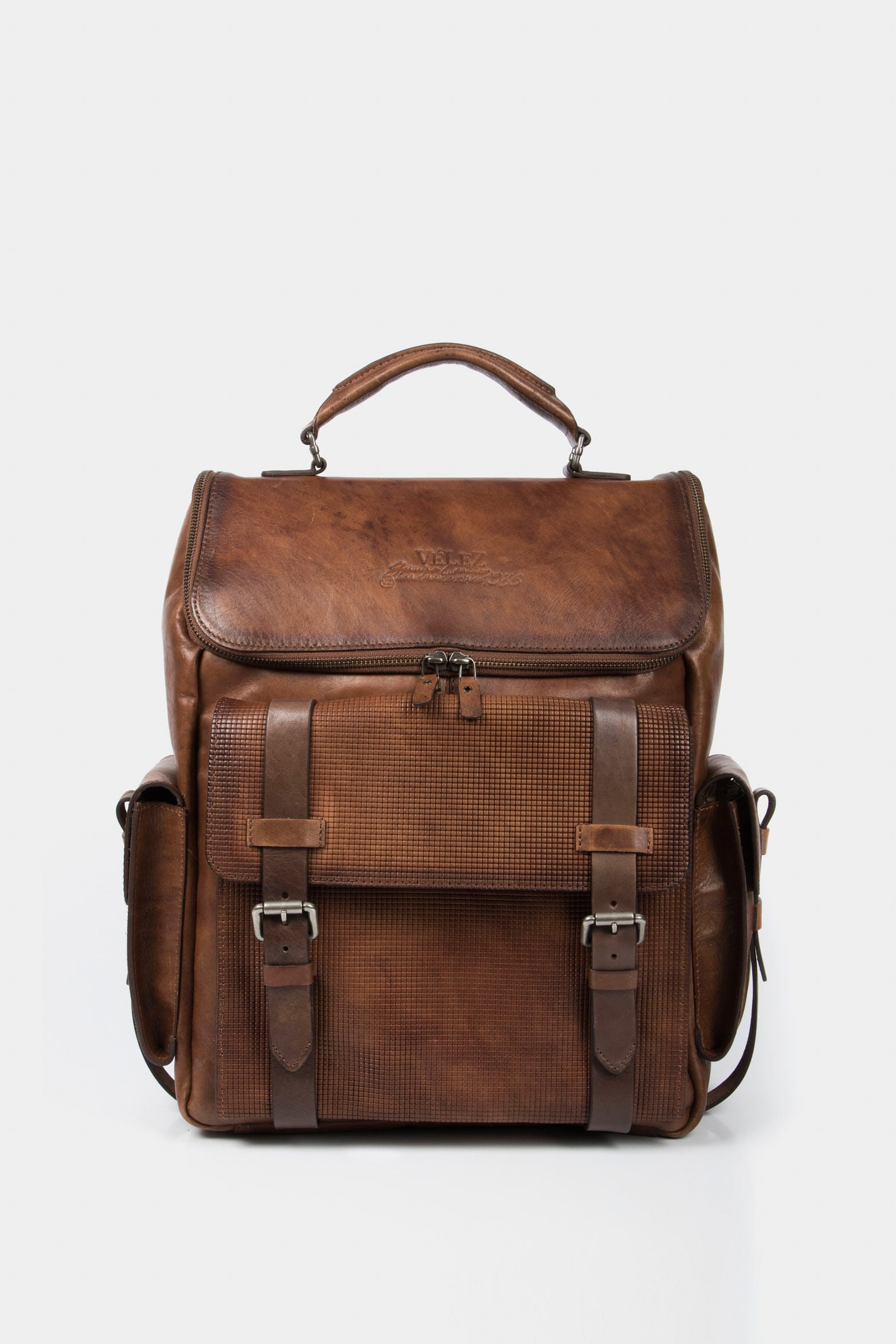 Men's New Archaeology Backpack in Vintage Honey-Colored Leather