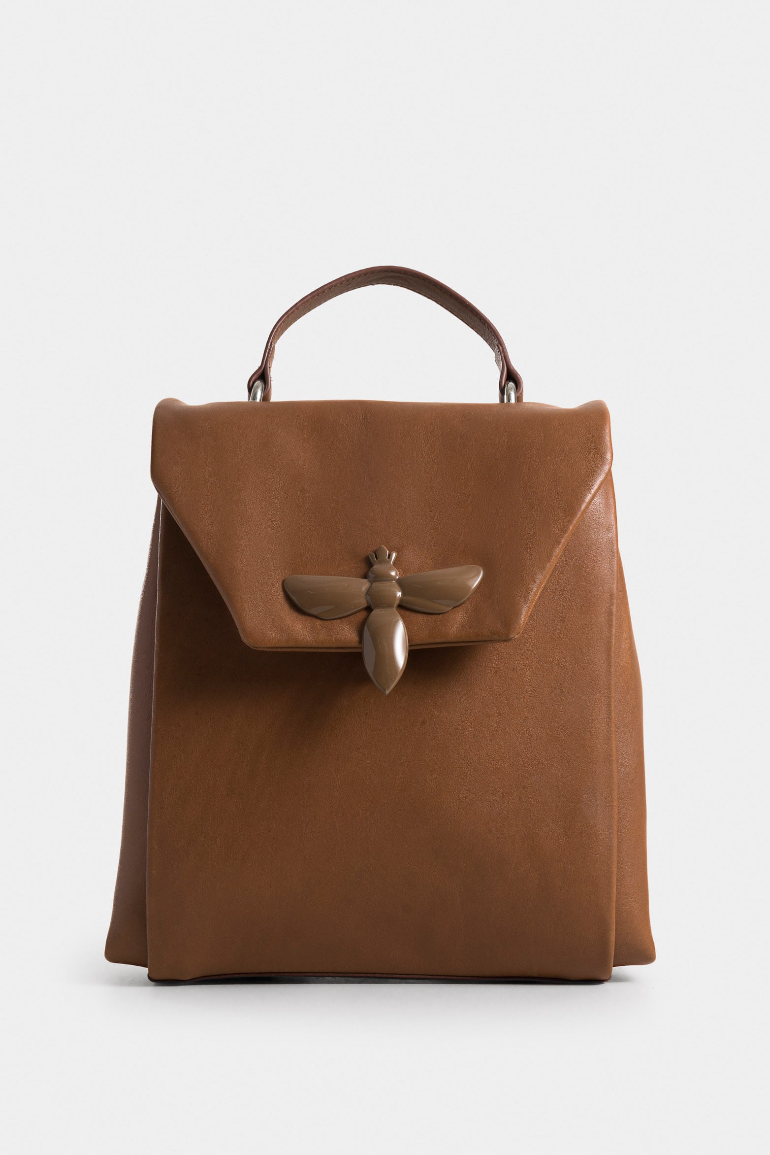 Thalia Leather Backpack for Women with Hexagonal Silhouette