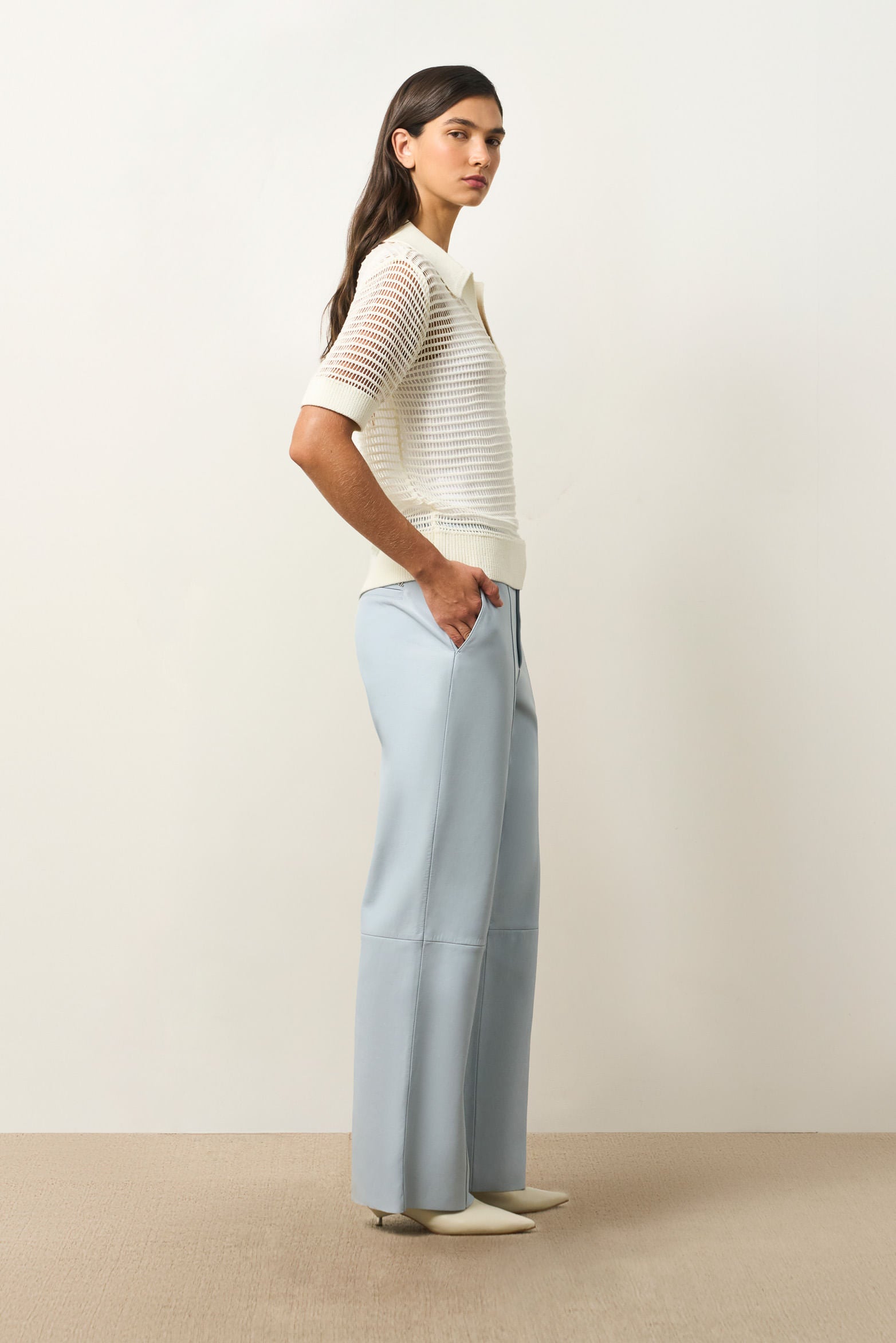 Loose-fit knit polo for women Lascar