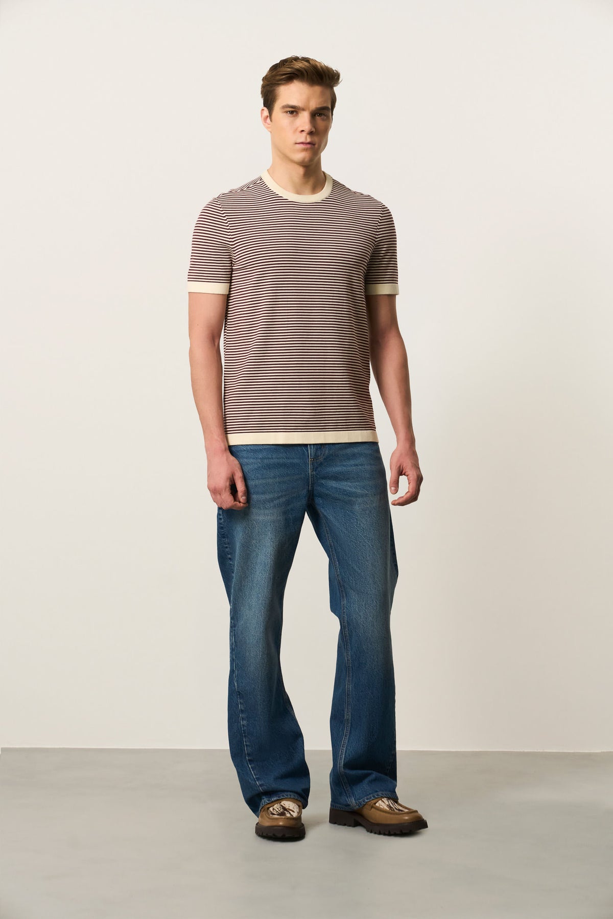Men's Cayena Short-Sleeve Striped Knit T-Shirt