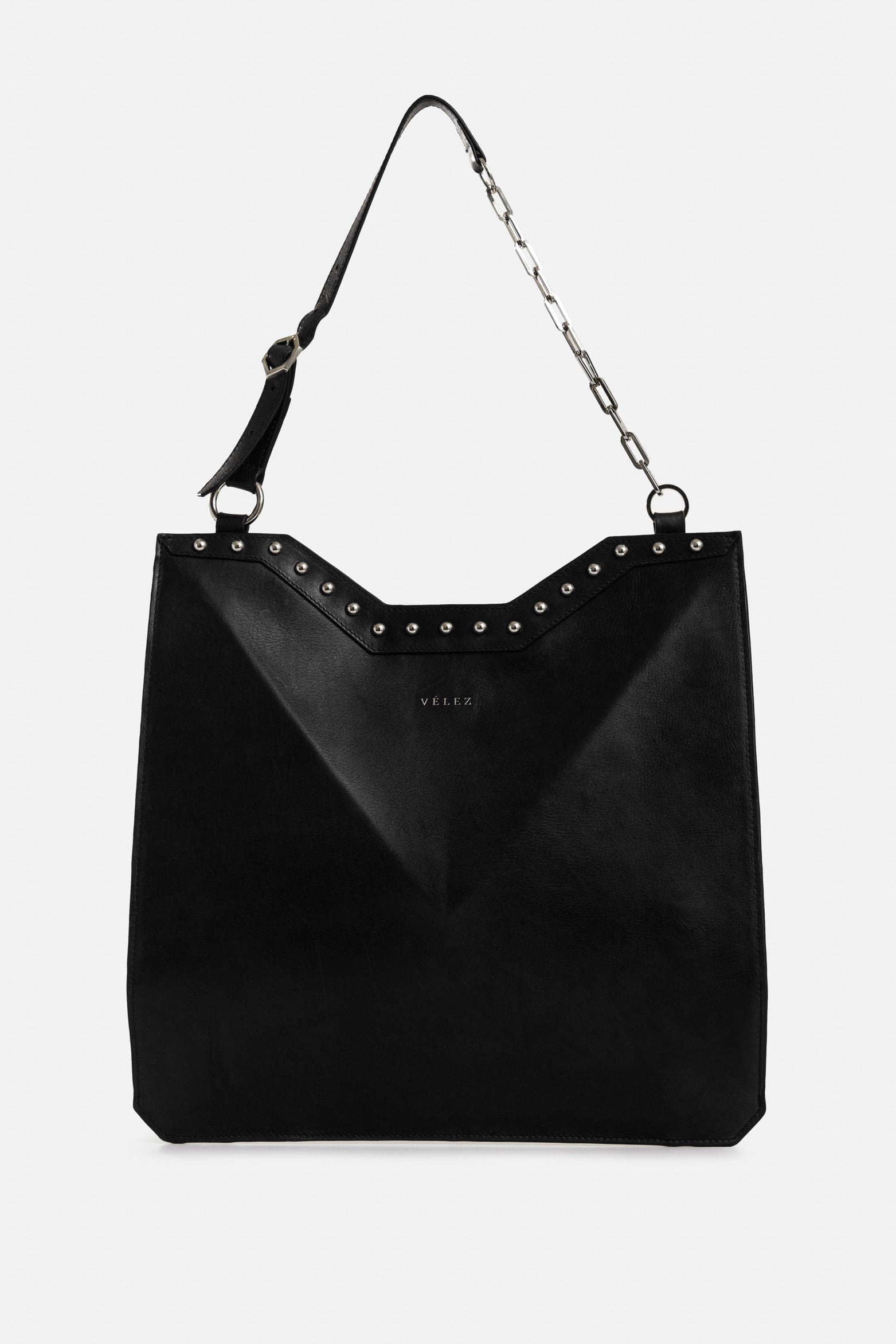 Magena Leather Shopping Bag for Women with Hexagonal Structure