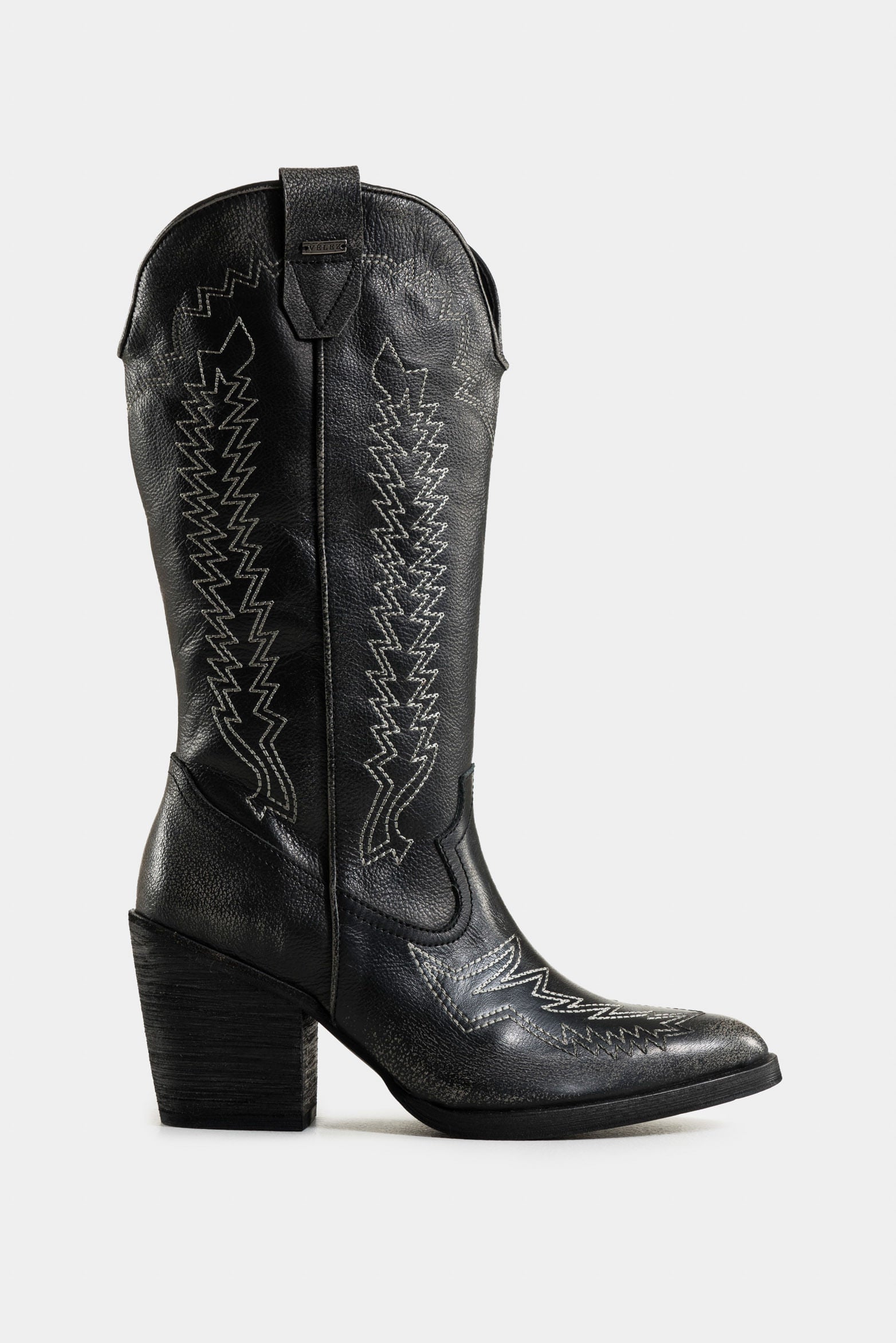 Riveros Texan leather boots for women with decorative embroidery