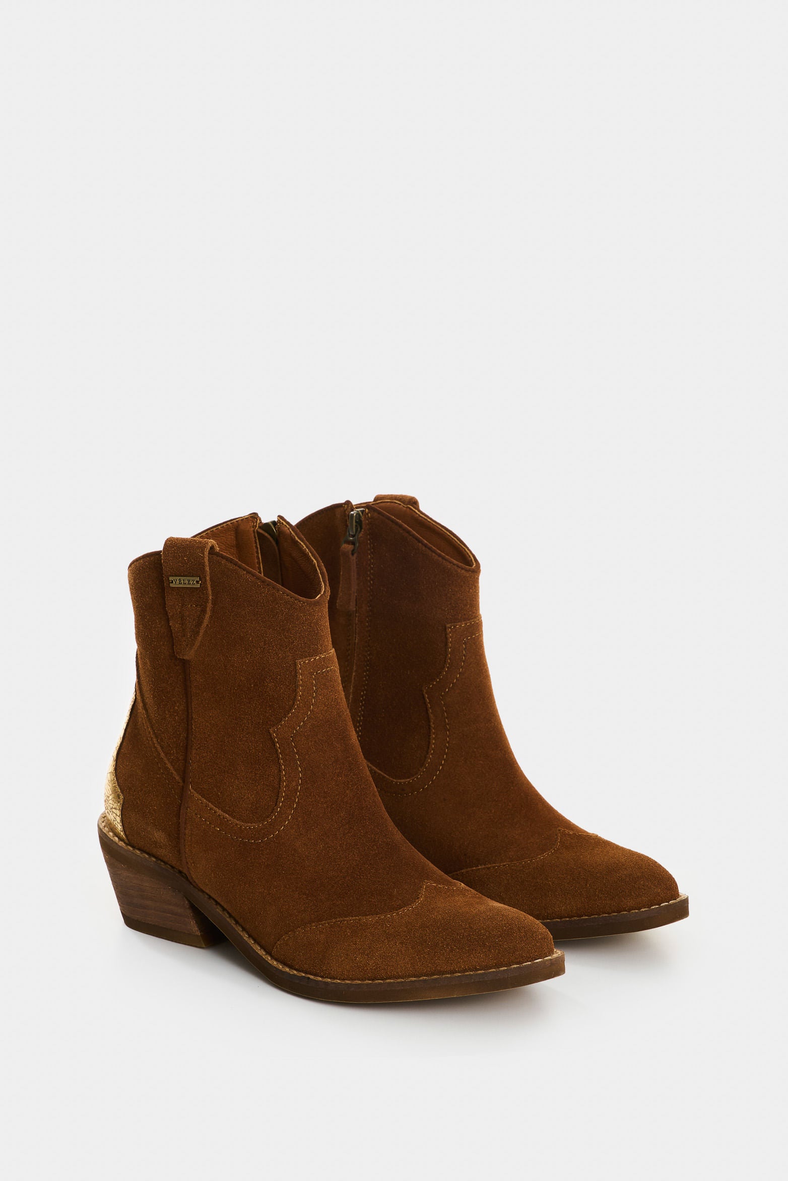 Sahara suede Texan leather ankle boots for women