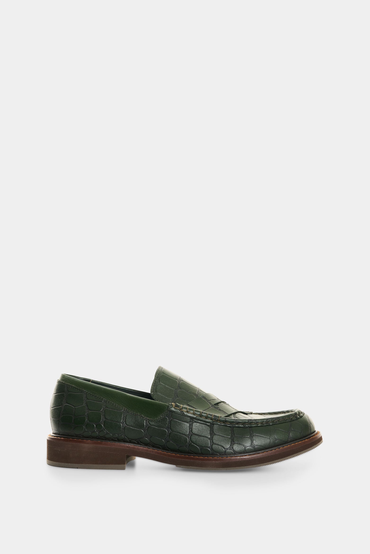 Men's Croco Leather Loafers