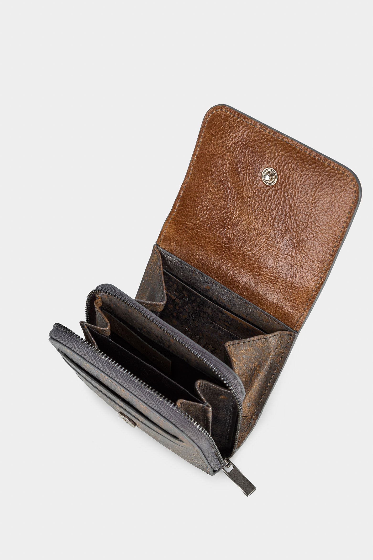 Women’s Buddha Card Holder in Metallized Leather