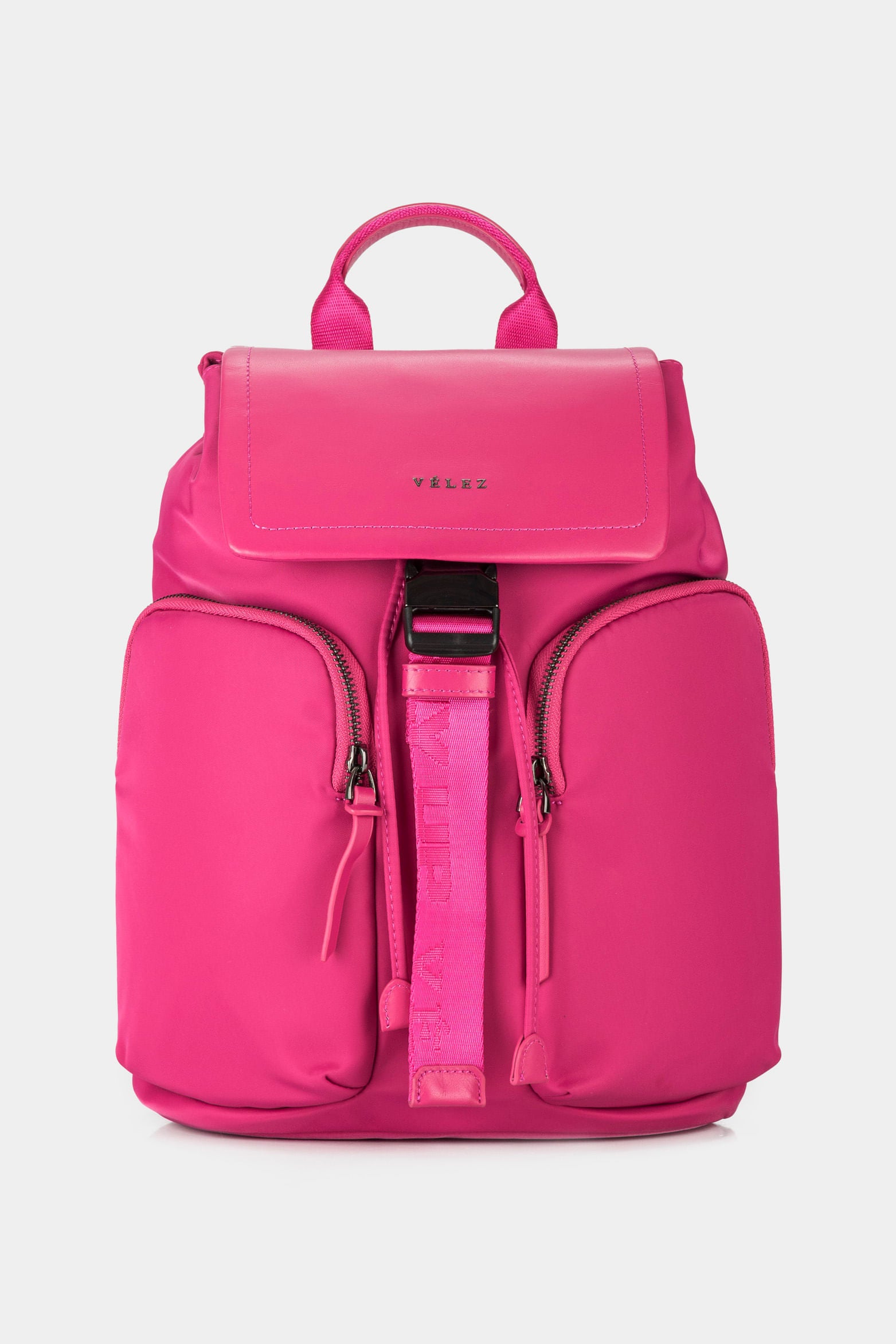 Women’s Ibiza Backpack in Canvas with Leather Details and Metal Logo Plate