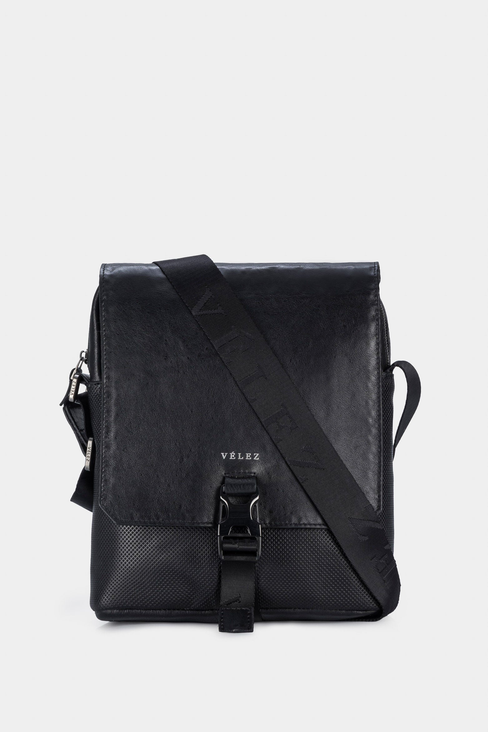 Men’s Leather Shoulder Handbags with Branded Strap