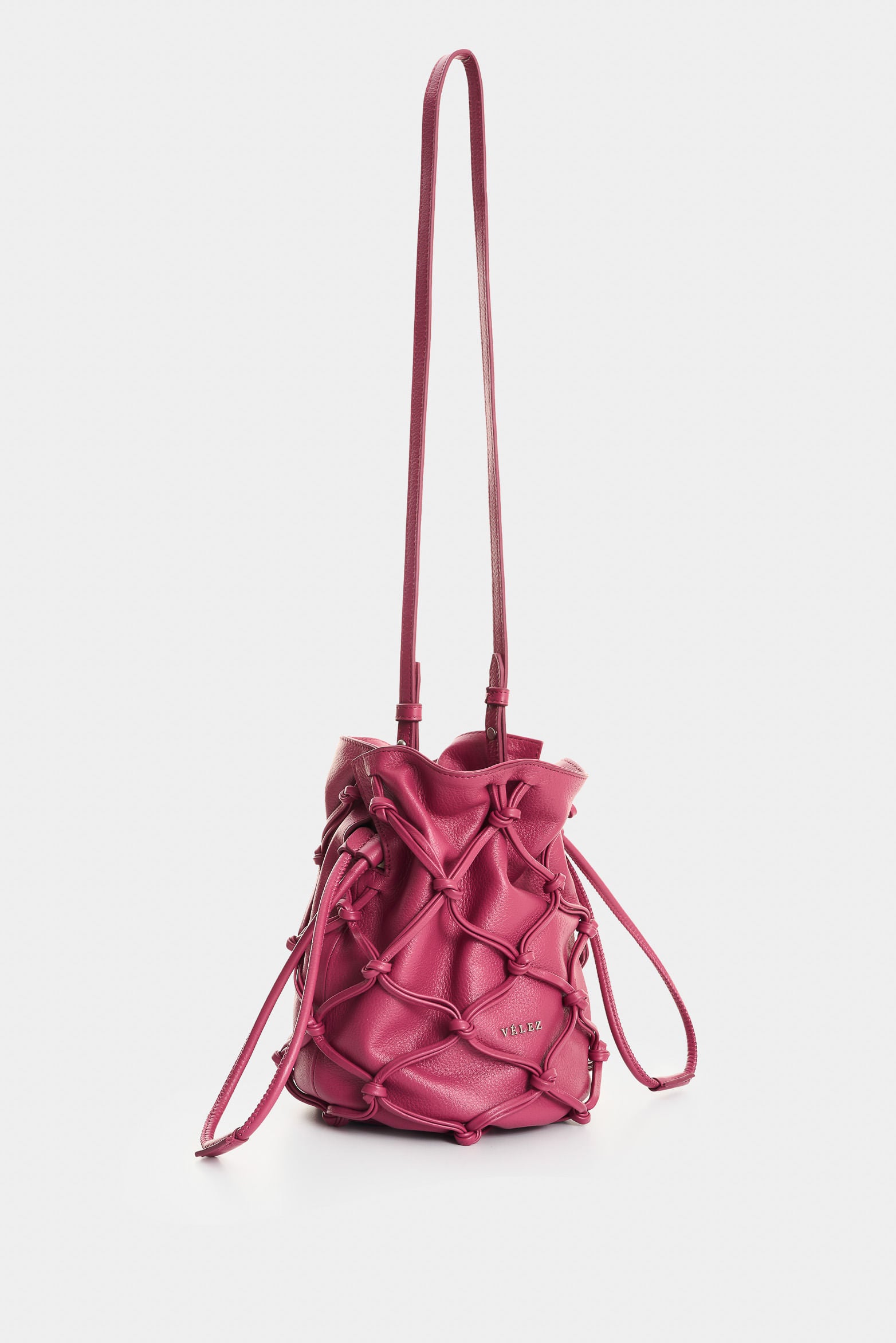 Lyra Leather Crossbody Bag with Woven Overlay for Women