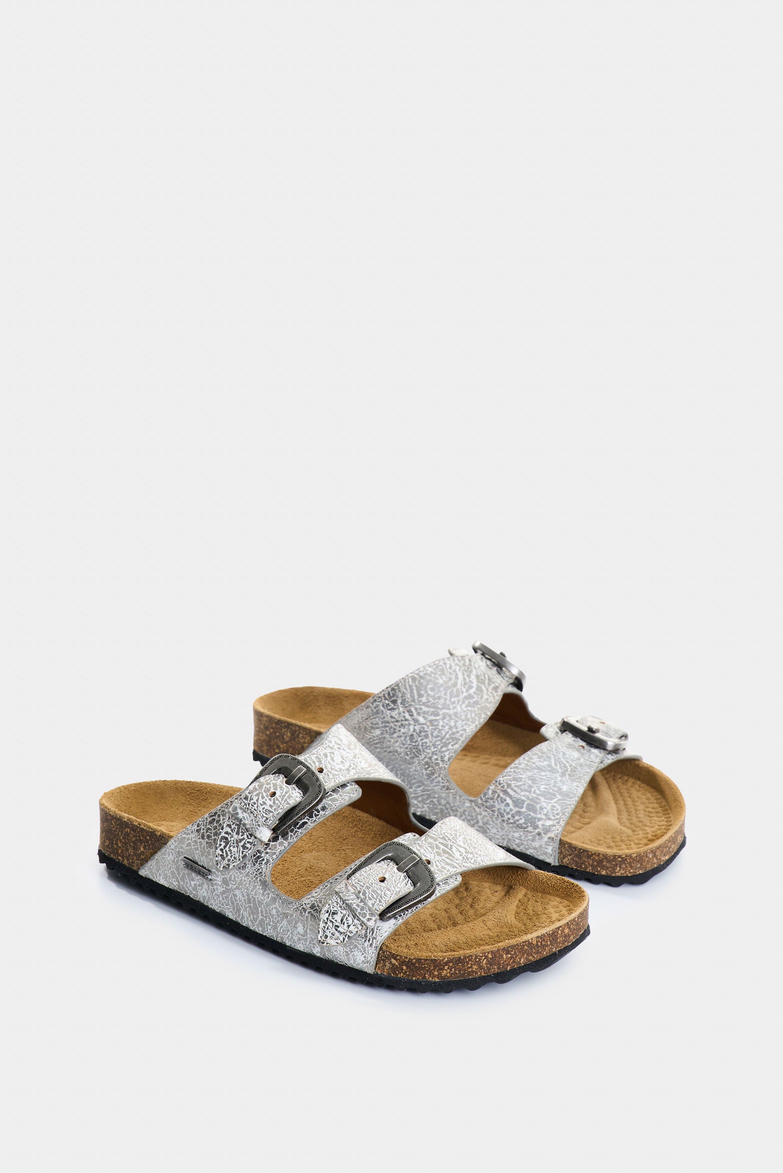 Flat Pilos Leather Sandals for Women with Cork Sole