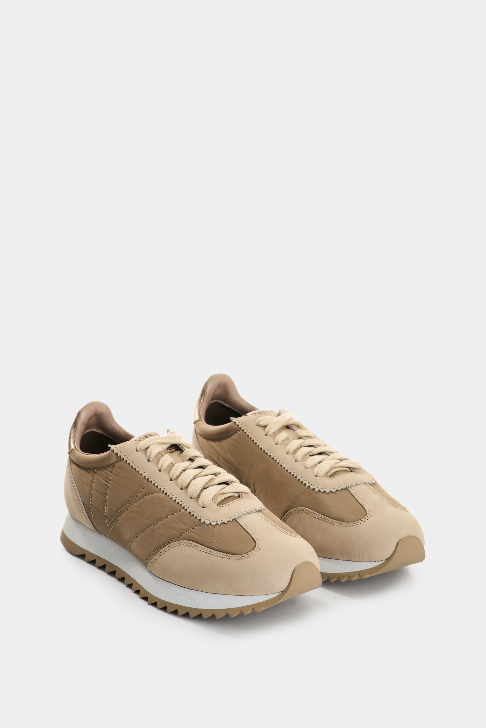 Flora Leather and Textile Sneakers for Women