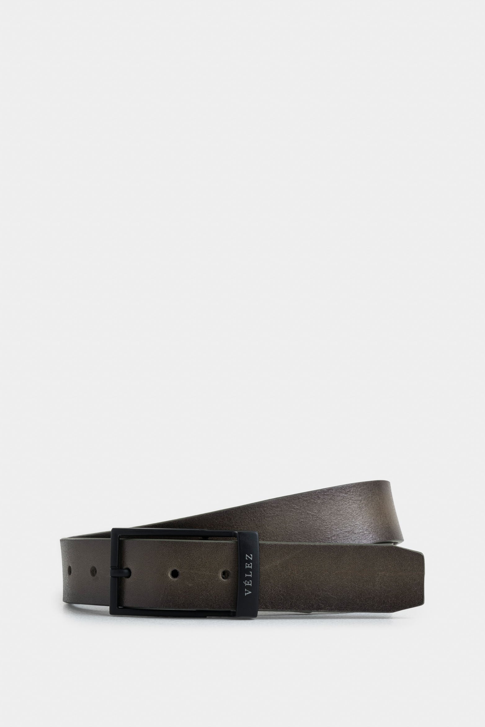 Men's Halo Leather Trapezoid-Tip Belt