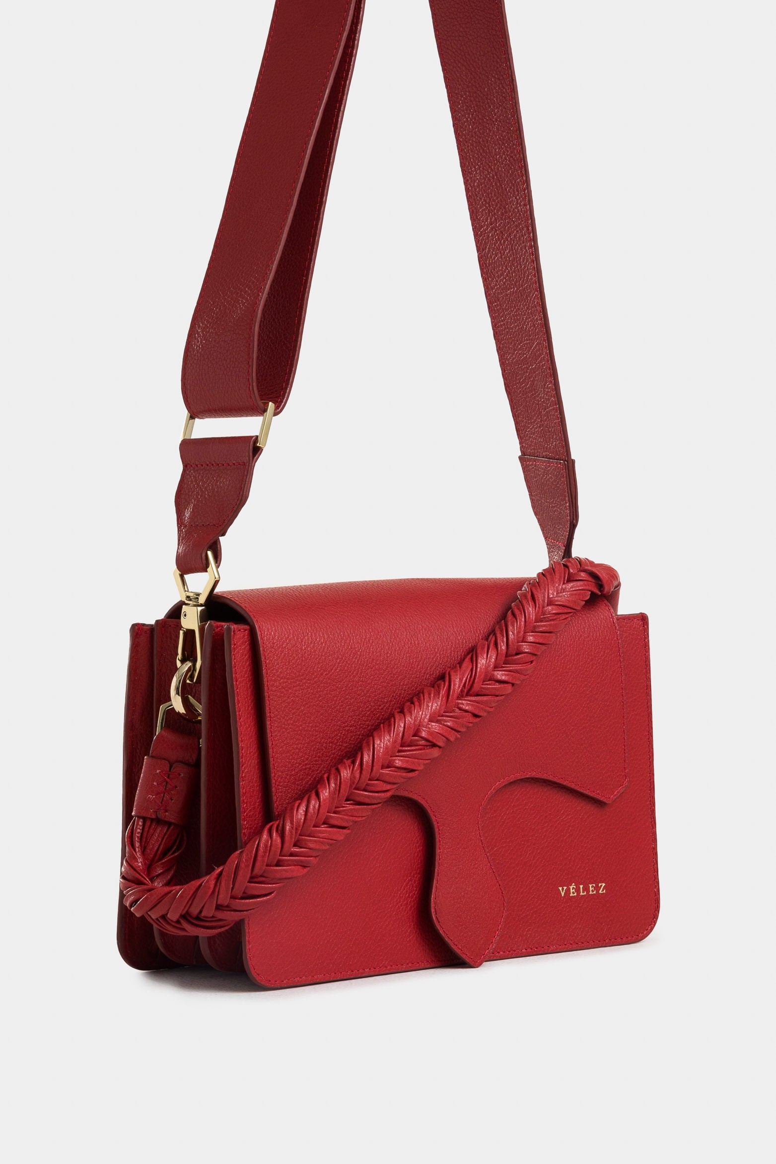 Maxi Garniel Leather Bowling Bag for Women with Braided Handle