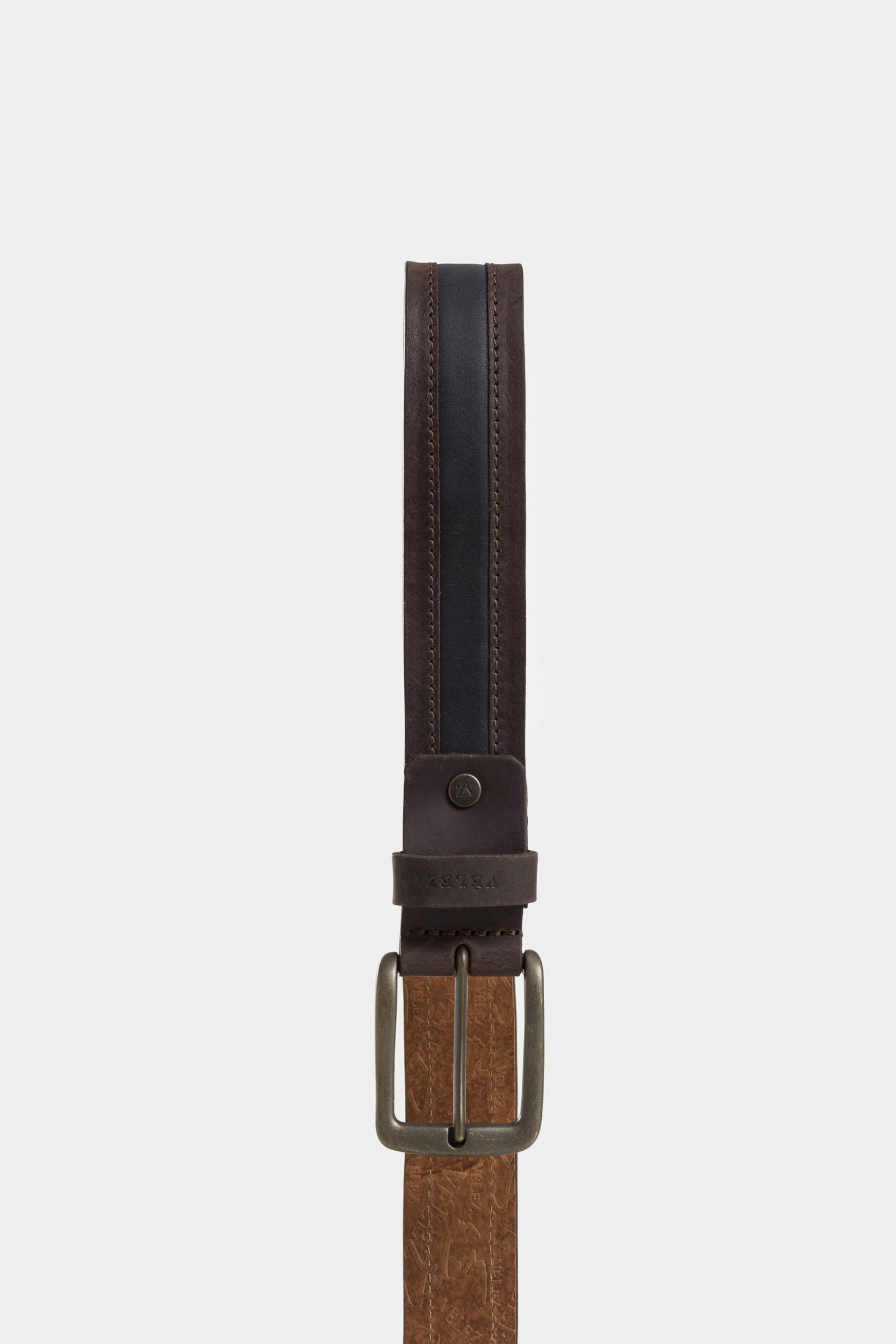 Soft Regular Leather Belt with Trapezoid Buckle for Men