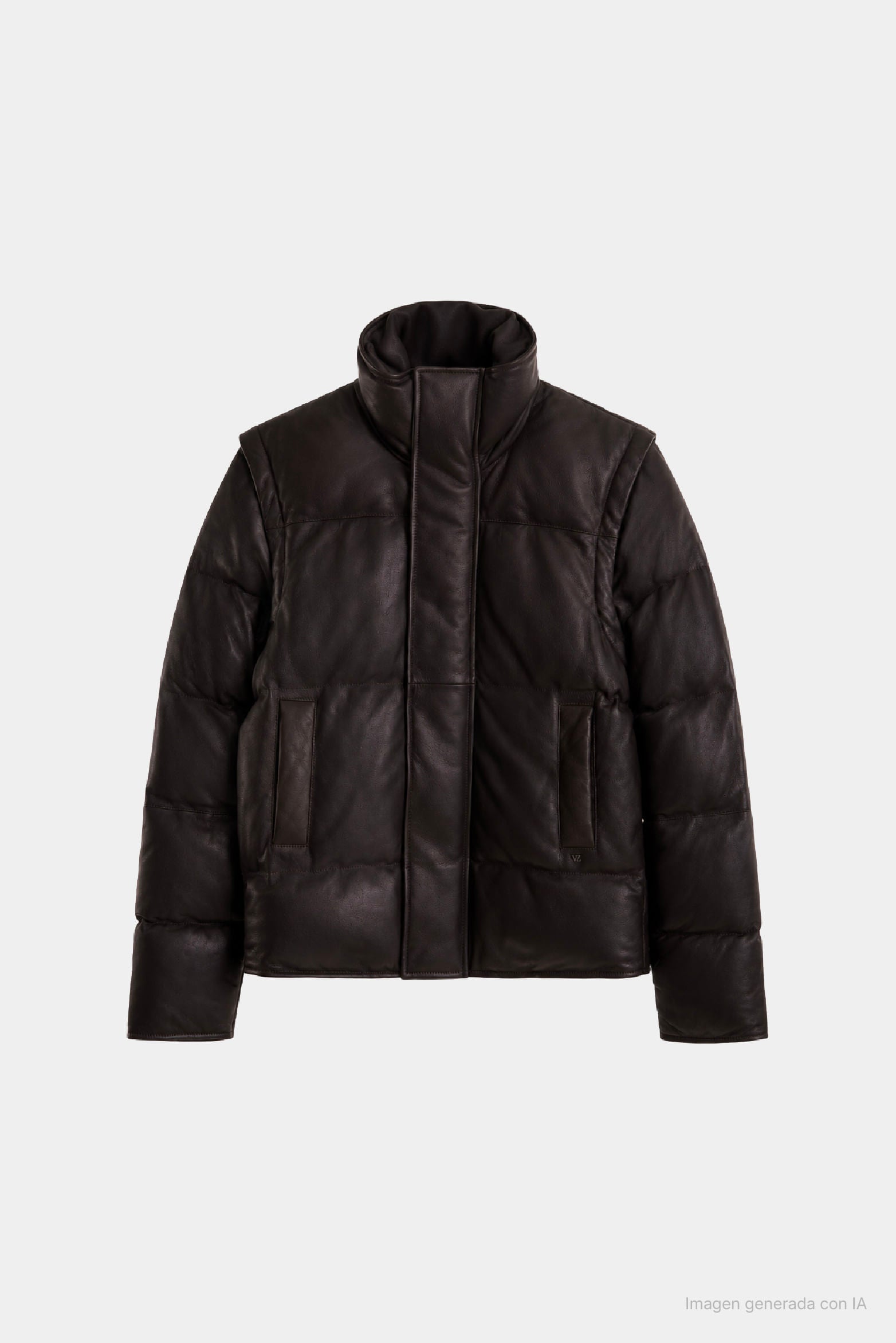 Ayme Leather Puffer Jacket for Men