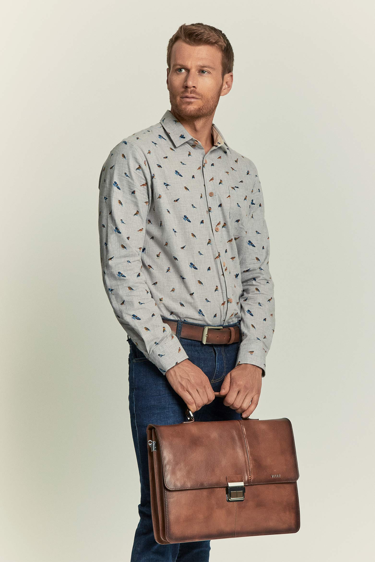 Men’s Aperto Leather Laptop Briefcase