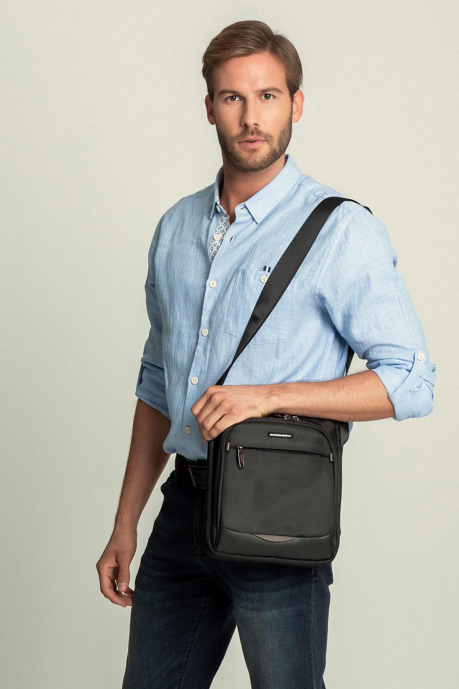 Moon Canvas Shoulder Handbags in Black