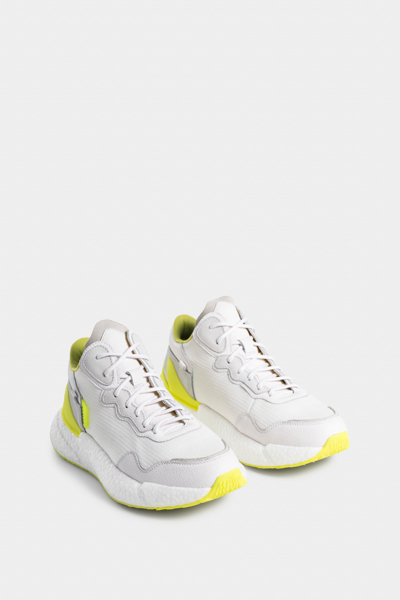 Urban Silhouette Bolet Leather and Canvas High-Top Sneakers for Women