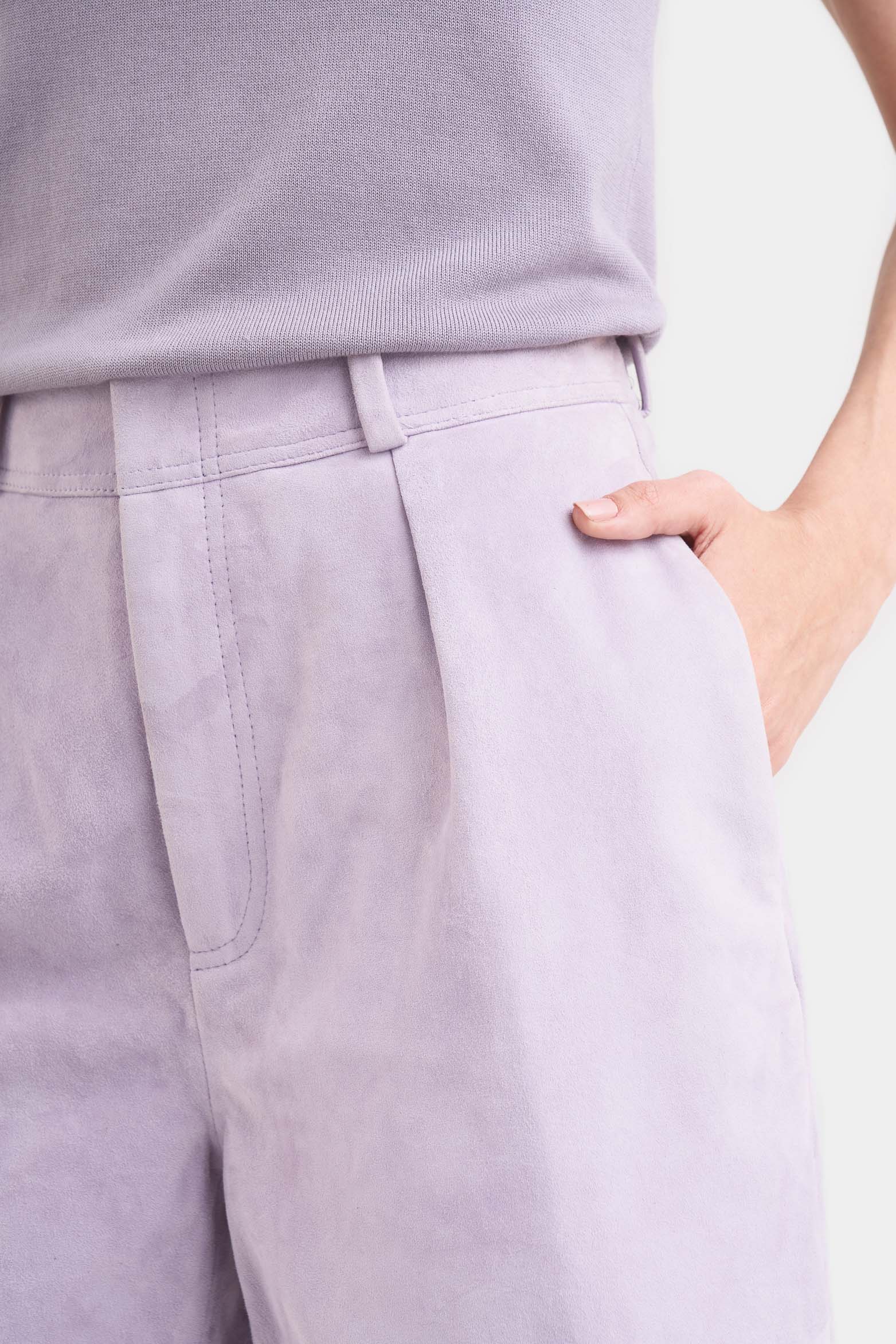 Ciboria Suede High-Waisted Shorts for Women