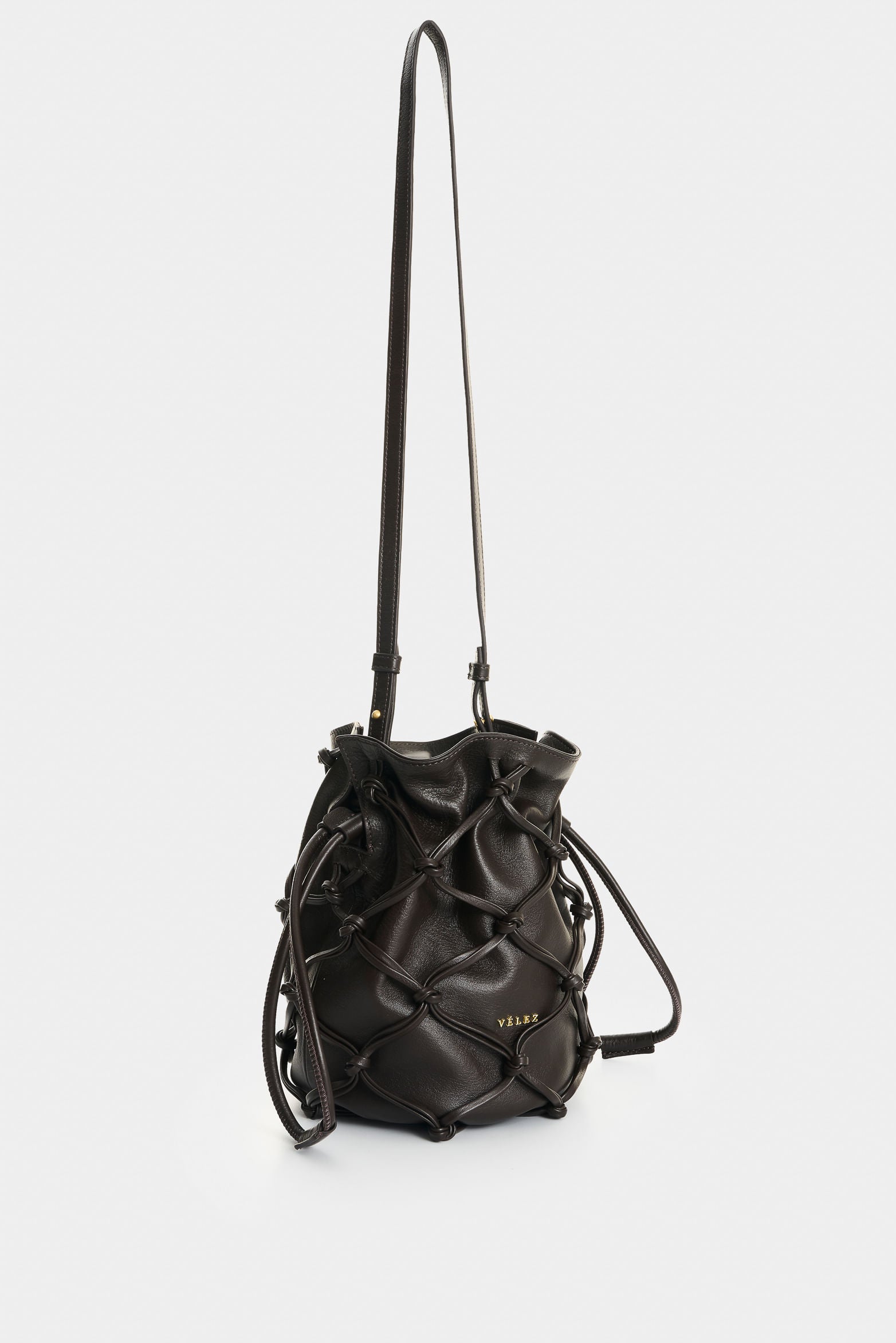 Lyra Leather Crossbody Bag with Woven Overlay for Women