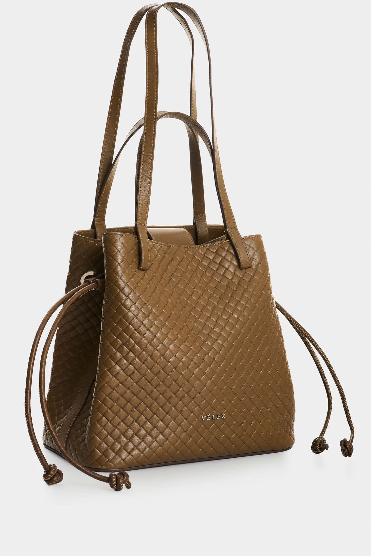 Women's Santa Clara Embossed Leather Bowling Bag