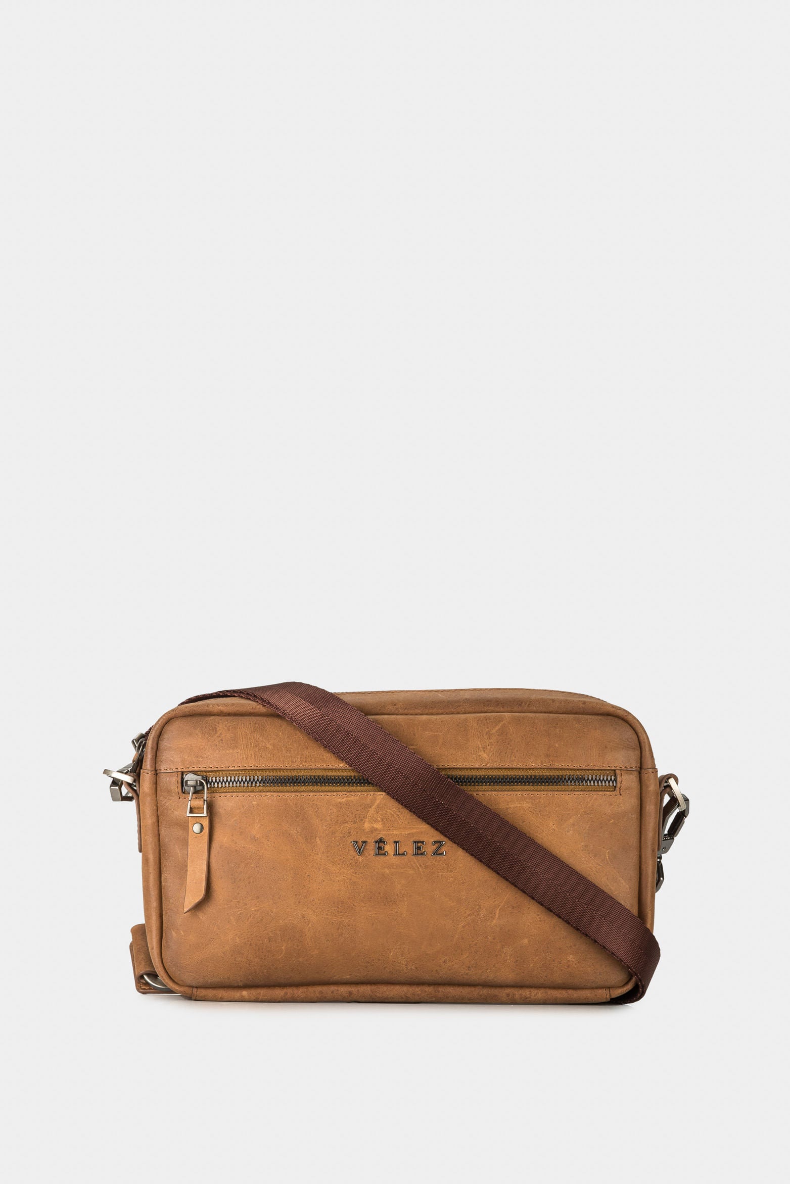 Men’s Cassatt Belt Handbags in Honey Leather with Front Pocket