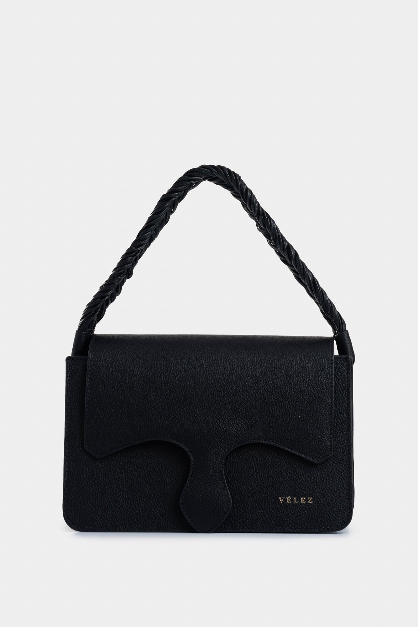 Maxi Garniel Leather Bowling Bag for Women with Braided Handle