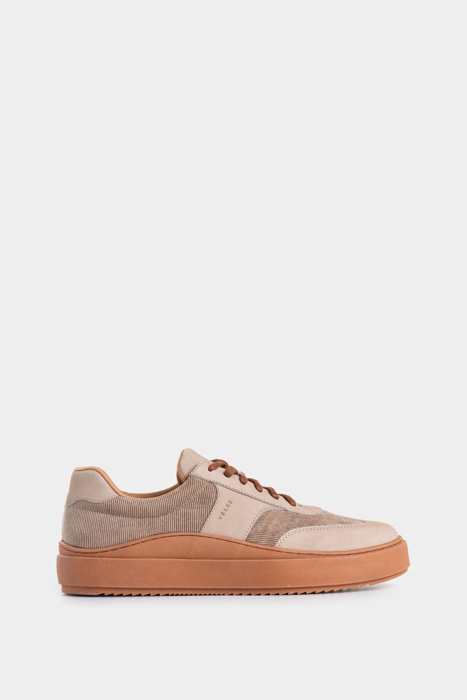 Clima Corduroy and Leather Sneakers for Men Contrast