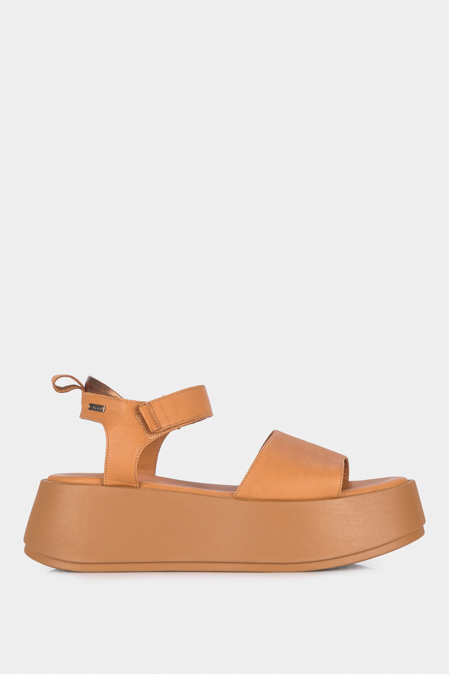 Women’s Milan Platform Sandals in Leather with Natural Shine