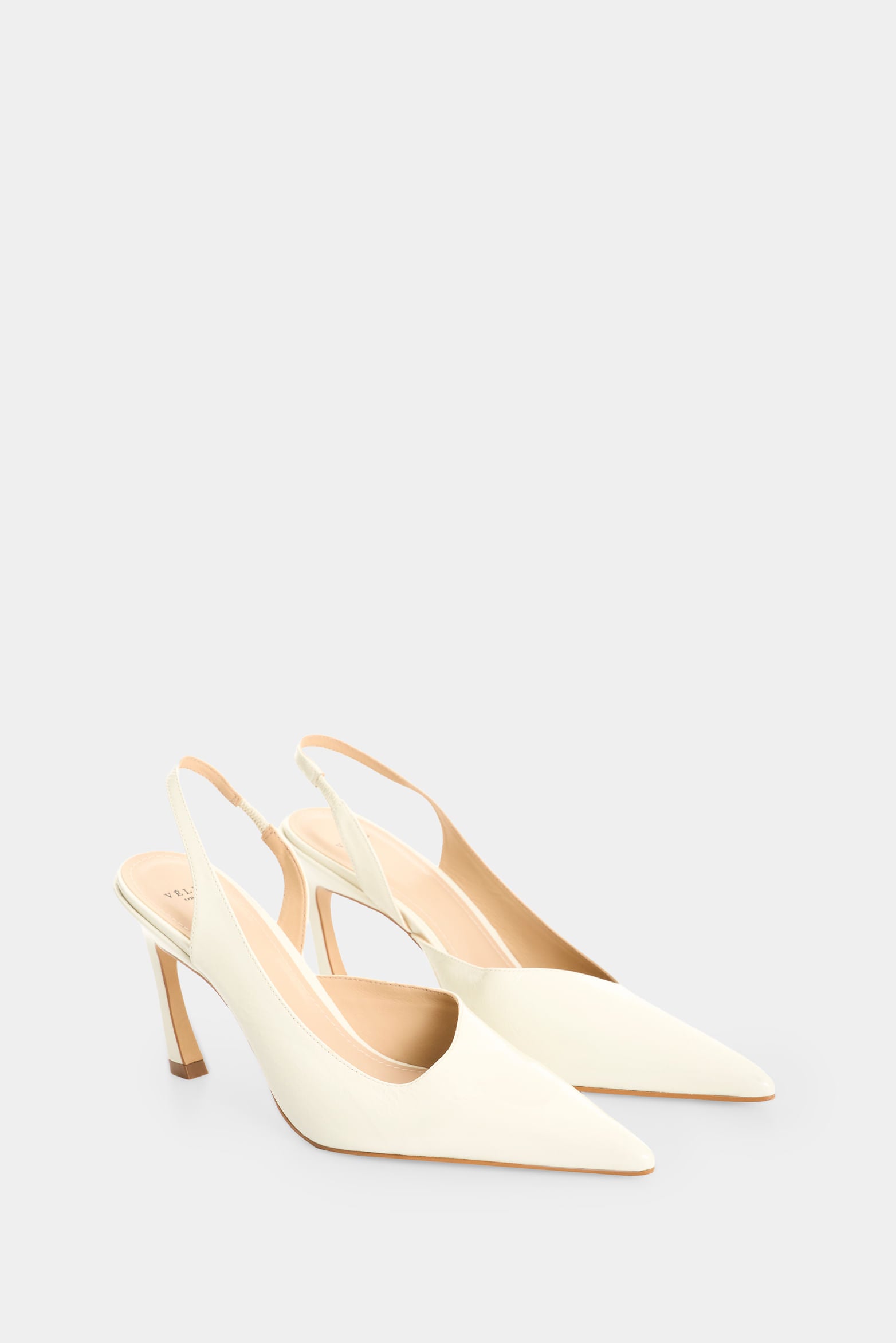 Crackle-effect leather pump for women Helia