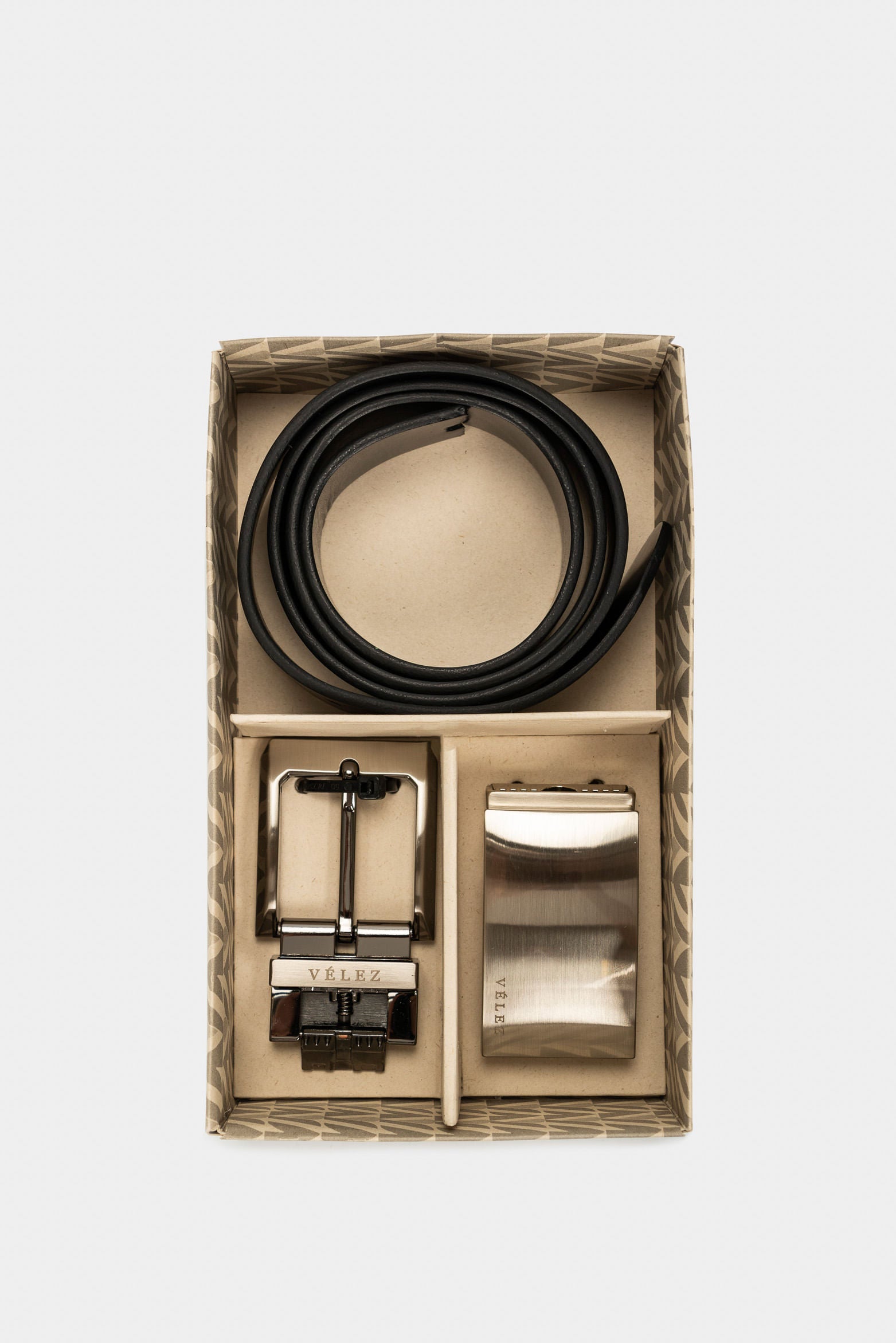 Men’s Reversible Formal Leather Belt with Two Buckle Options