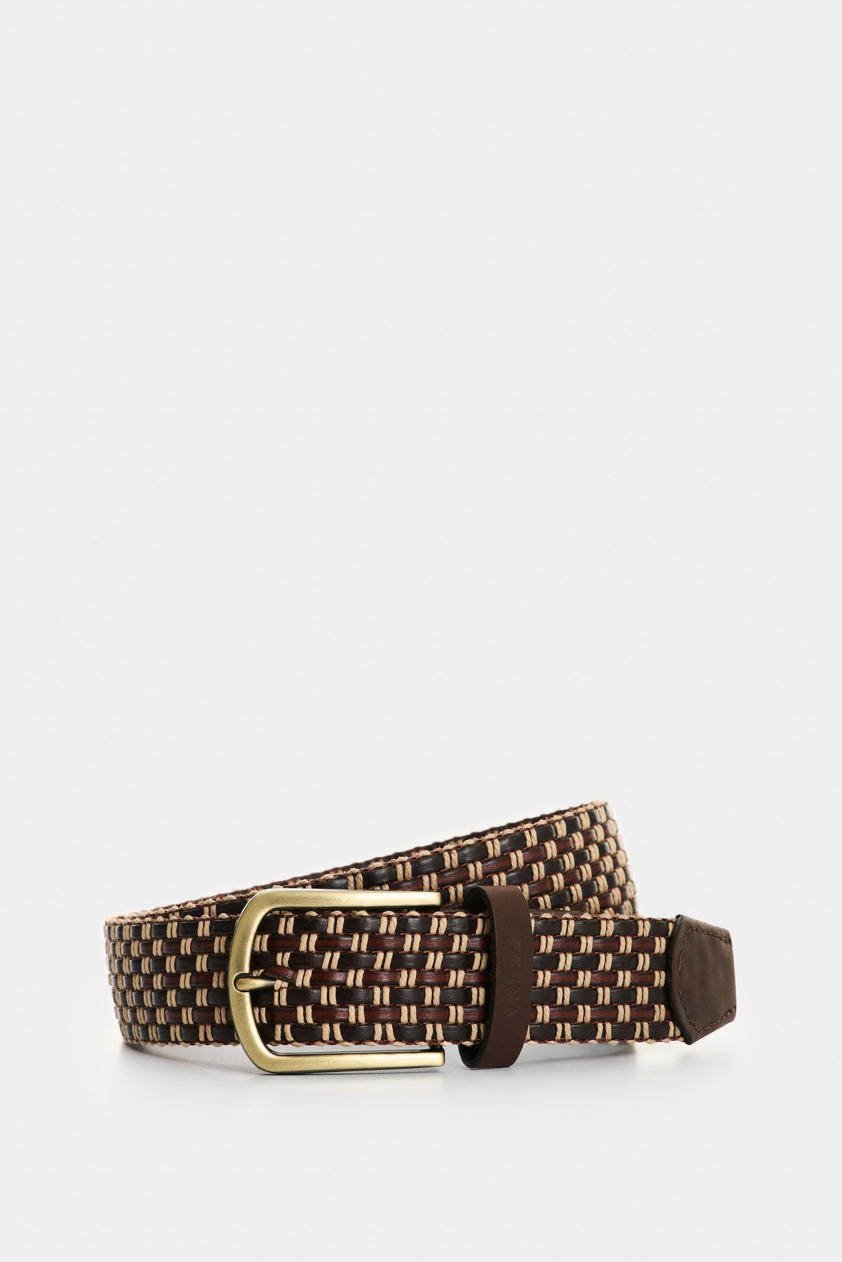Men's Taroa Leather & Braided Cord Belt