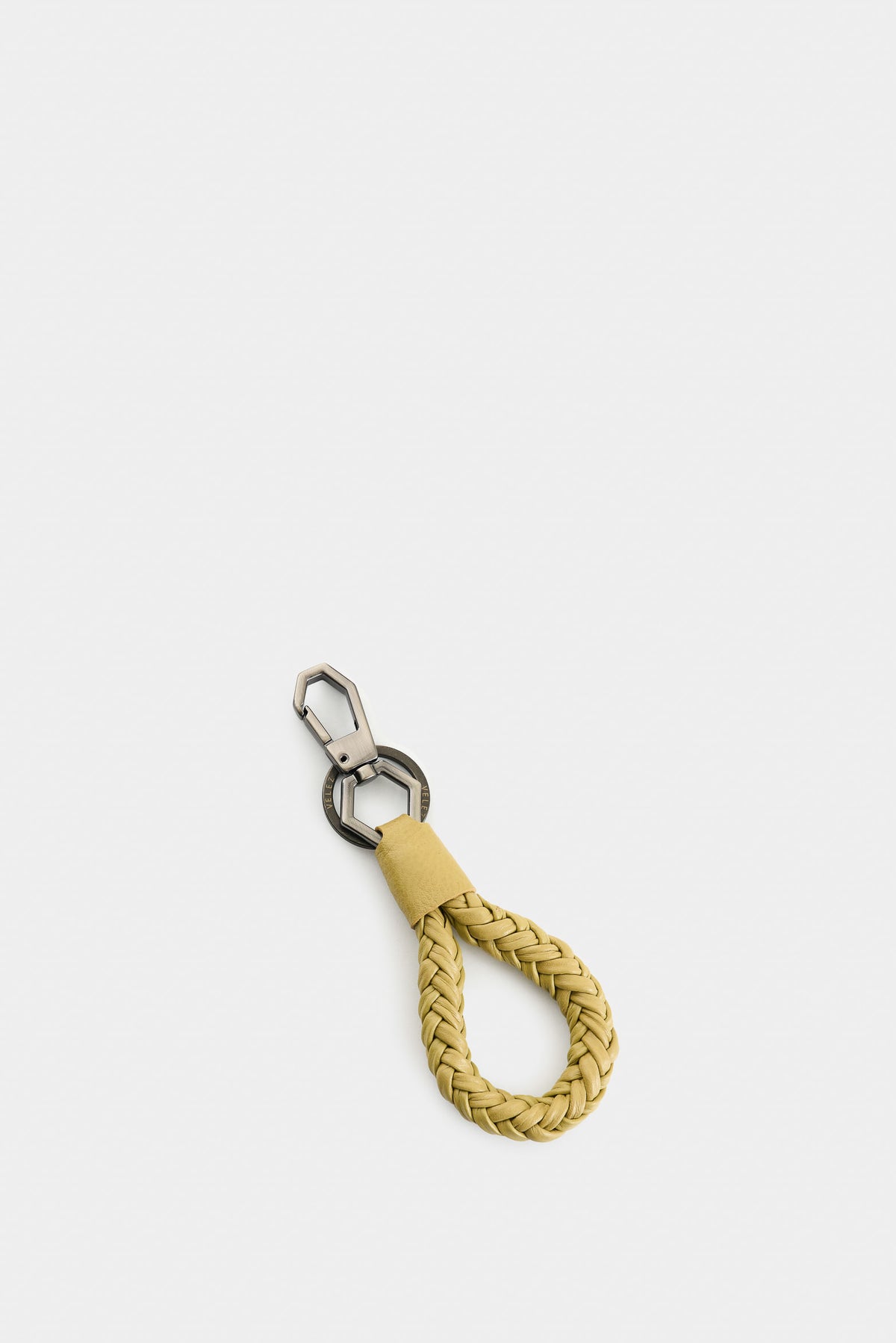 Men's Rio Braided Leather Keychain