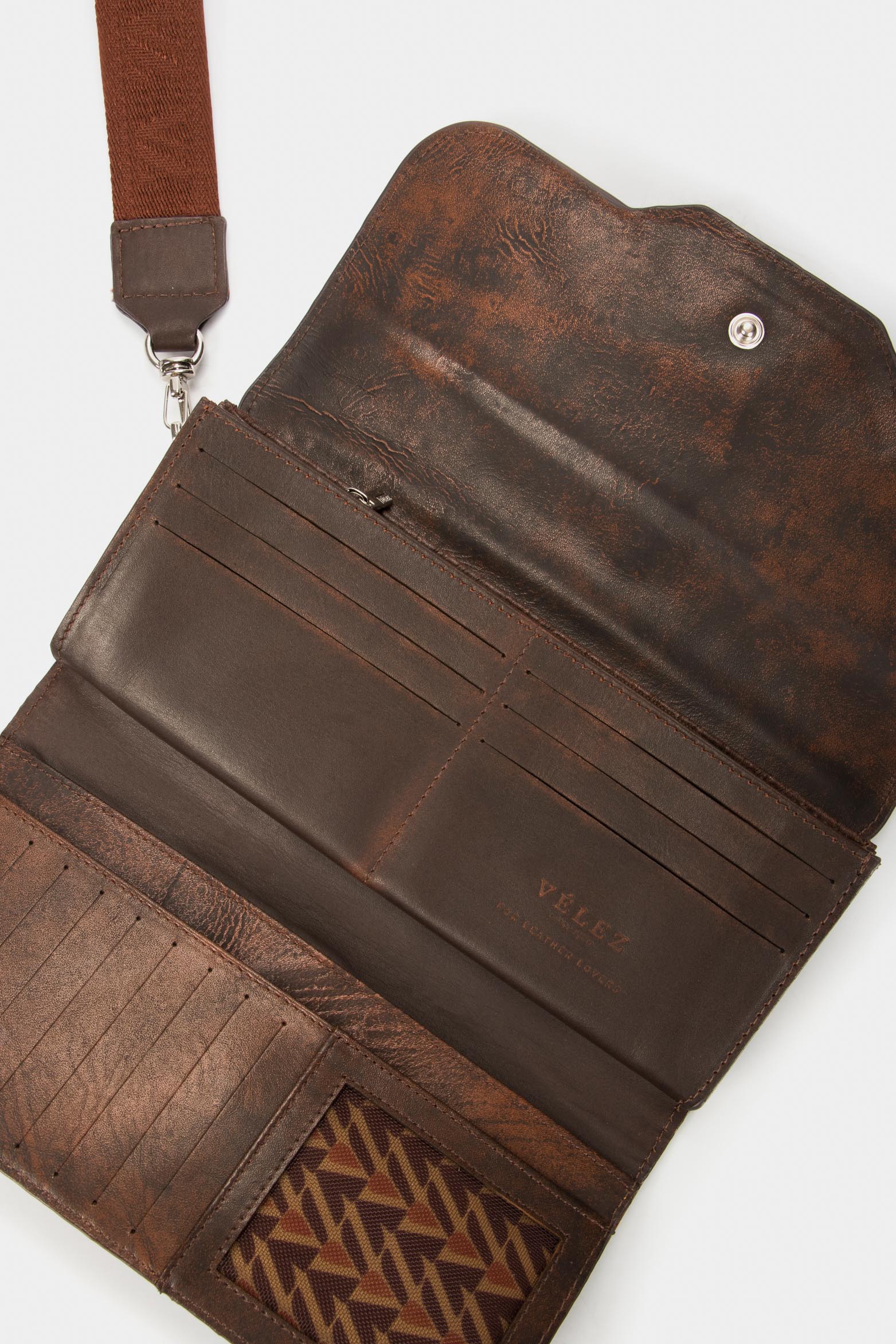 Women’s Damascus VZ Monogram Wallet in Embossed Honey Leather