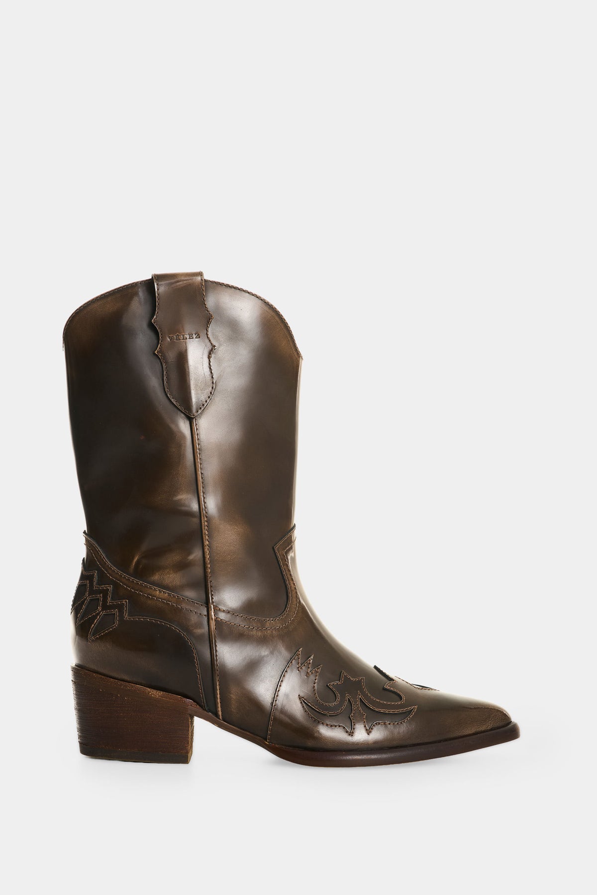 Leather western boot for women Dino
