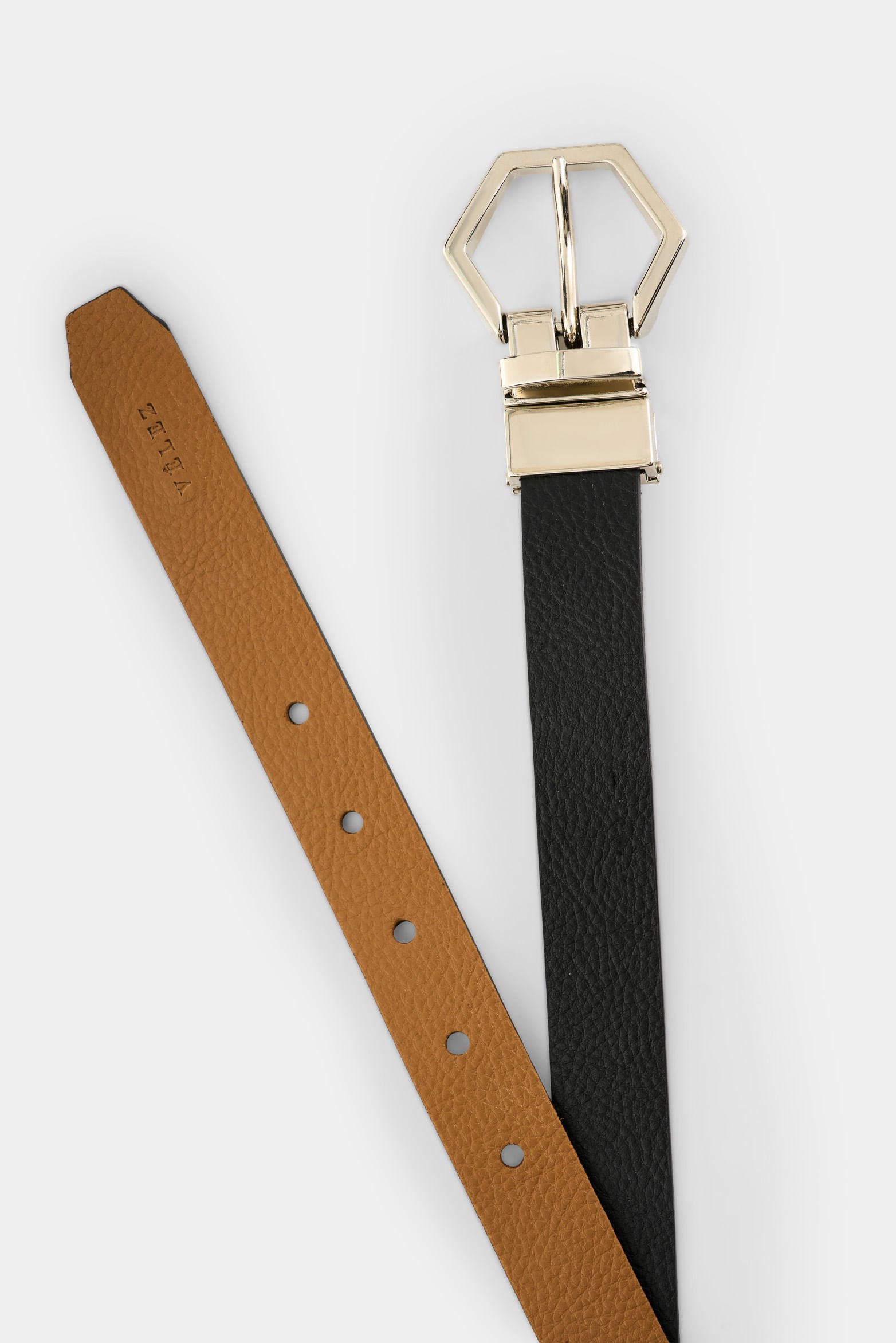 Reversible leather belt for women Aura