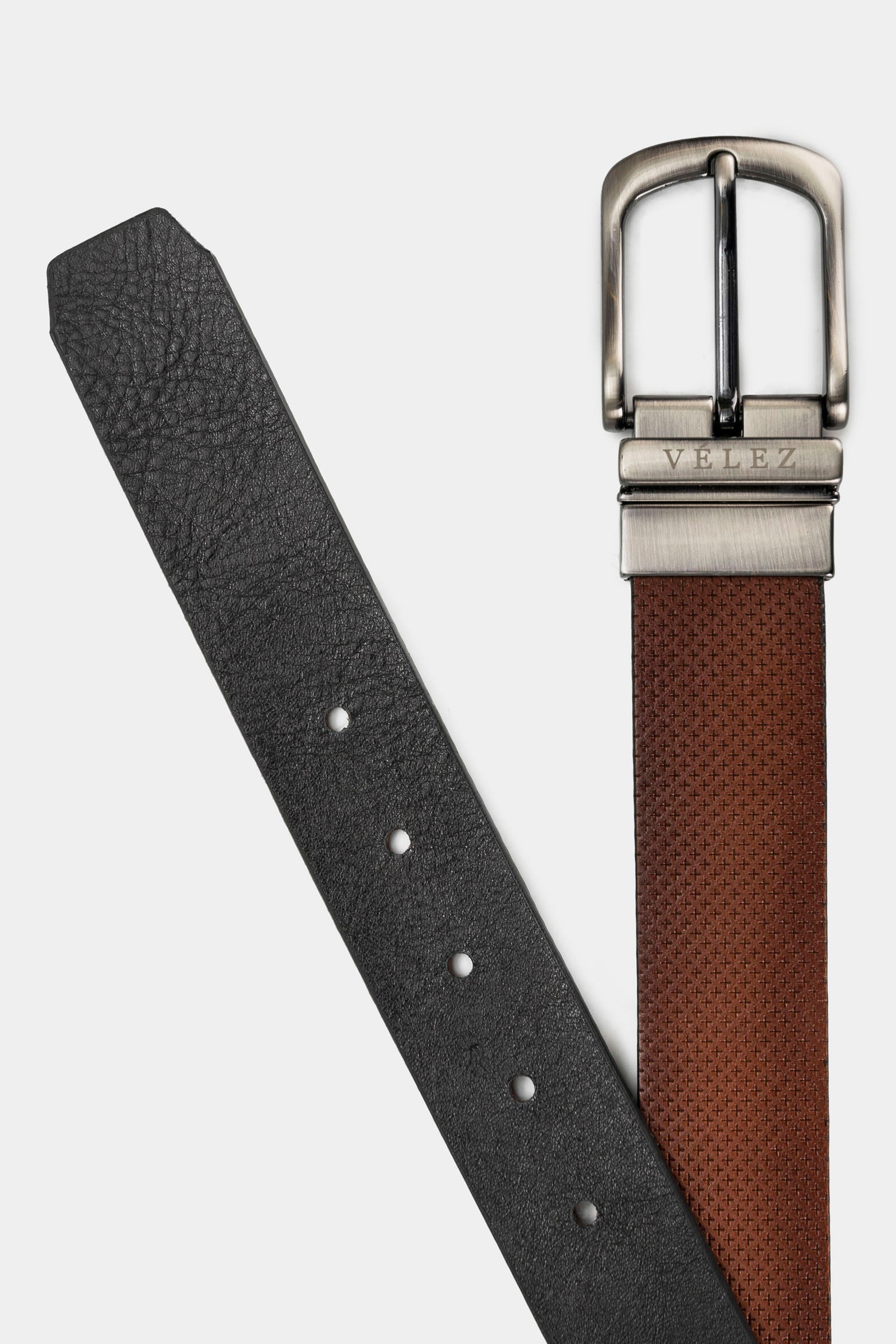 Men’s Cruz Reversible Leather Belt Vintage Buckle