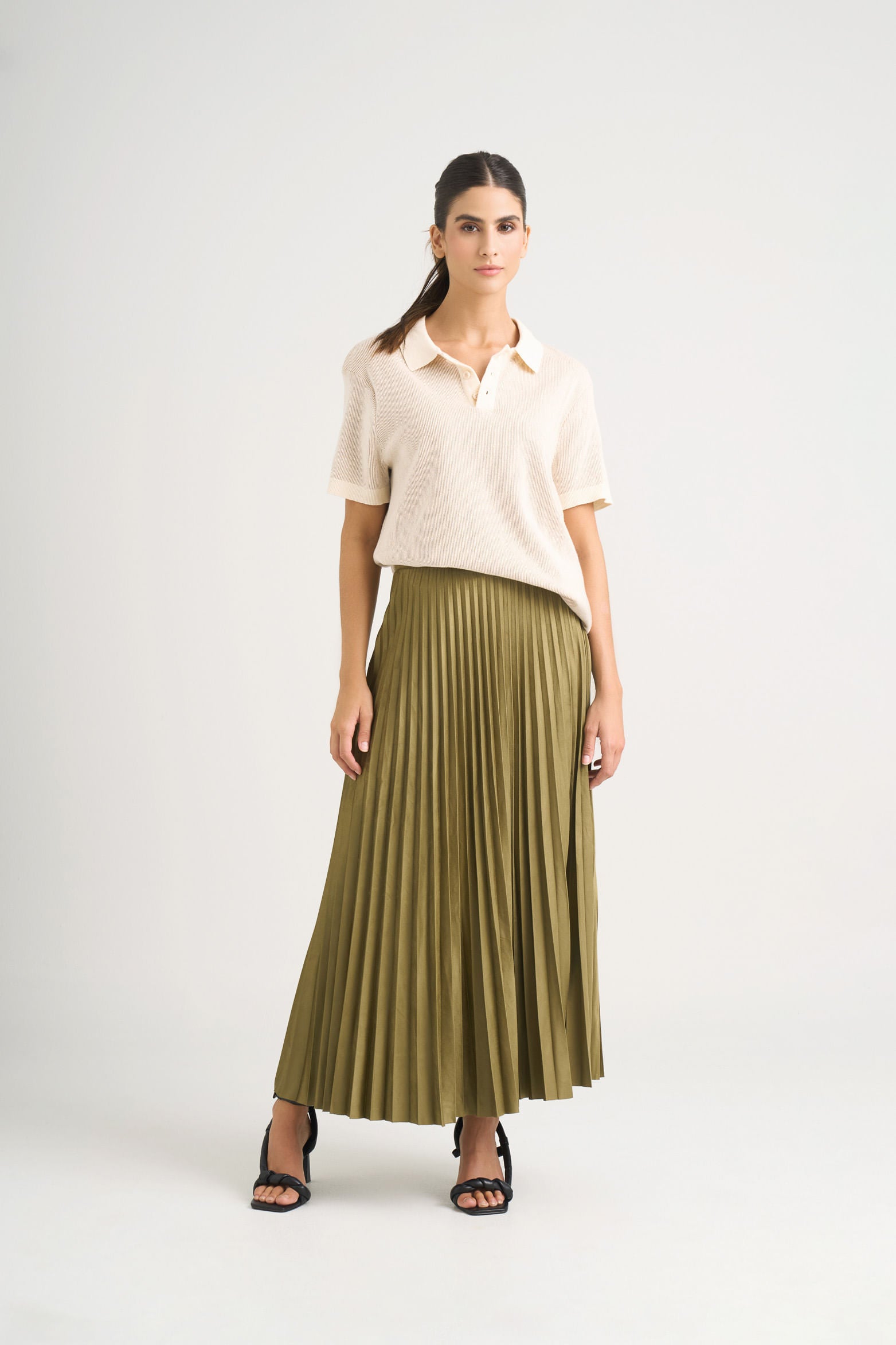 Alma Pleated Skirt for Women in Knit Fabric