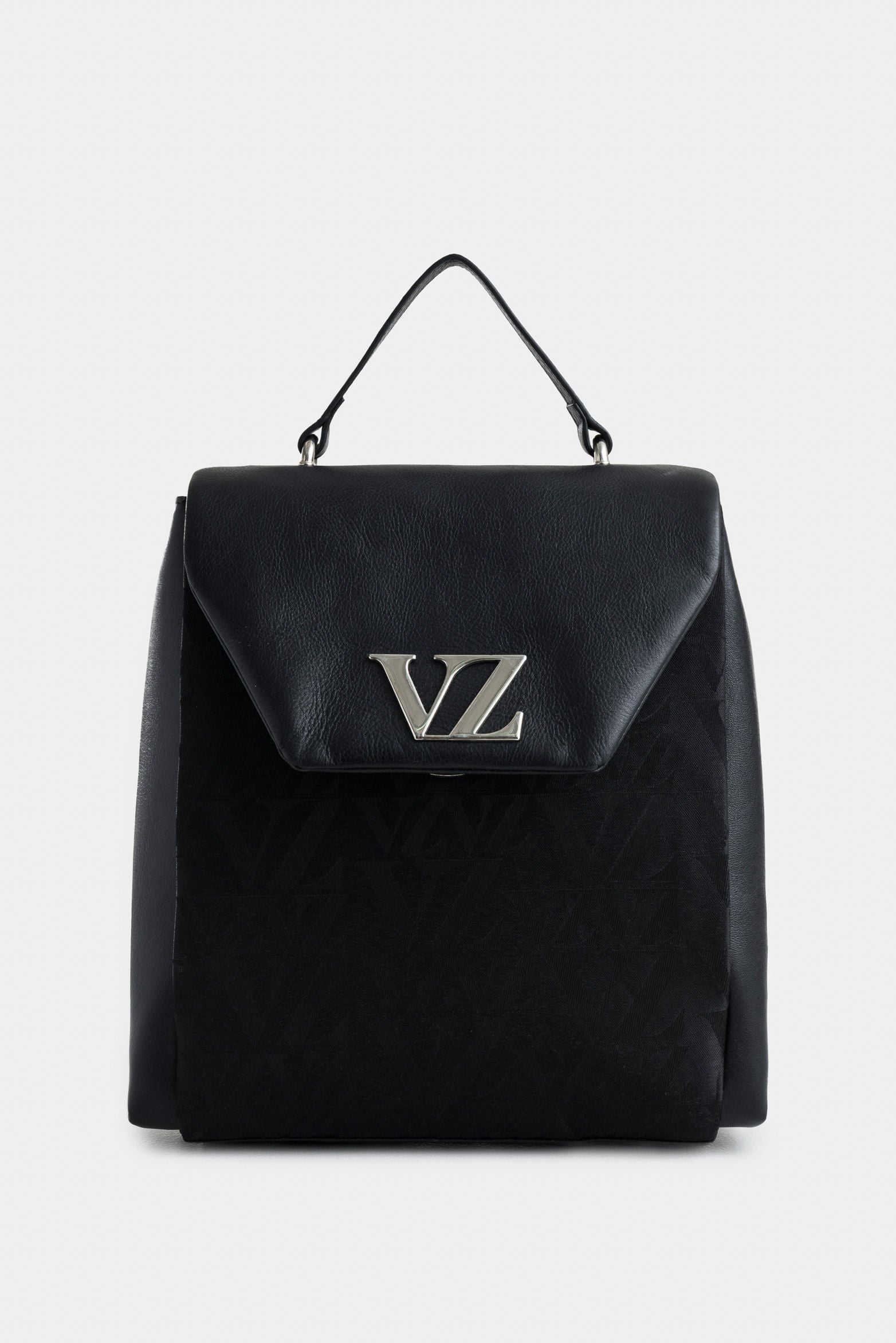 Thalia Leather and Canvas Backpack for Women with VZ Monogram