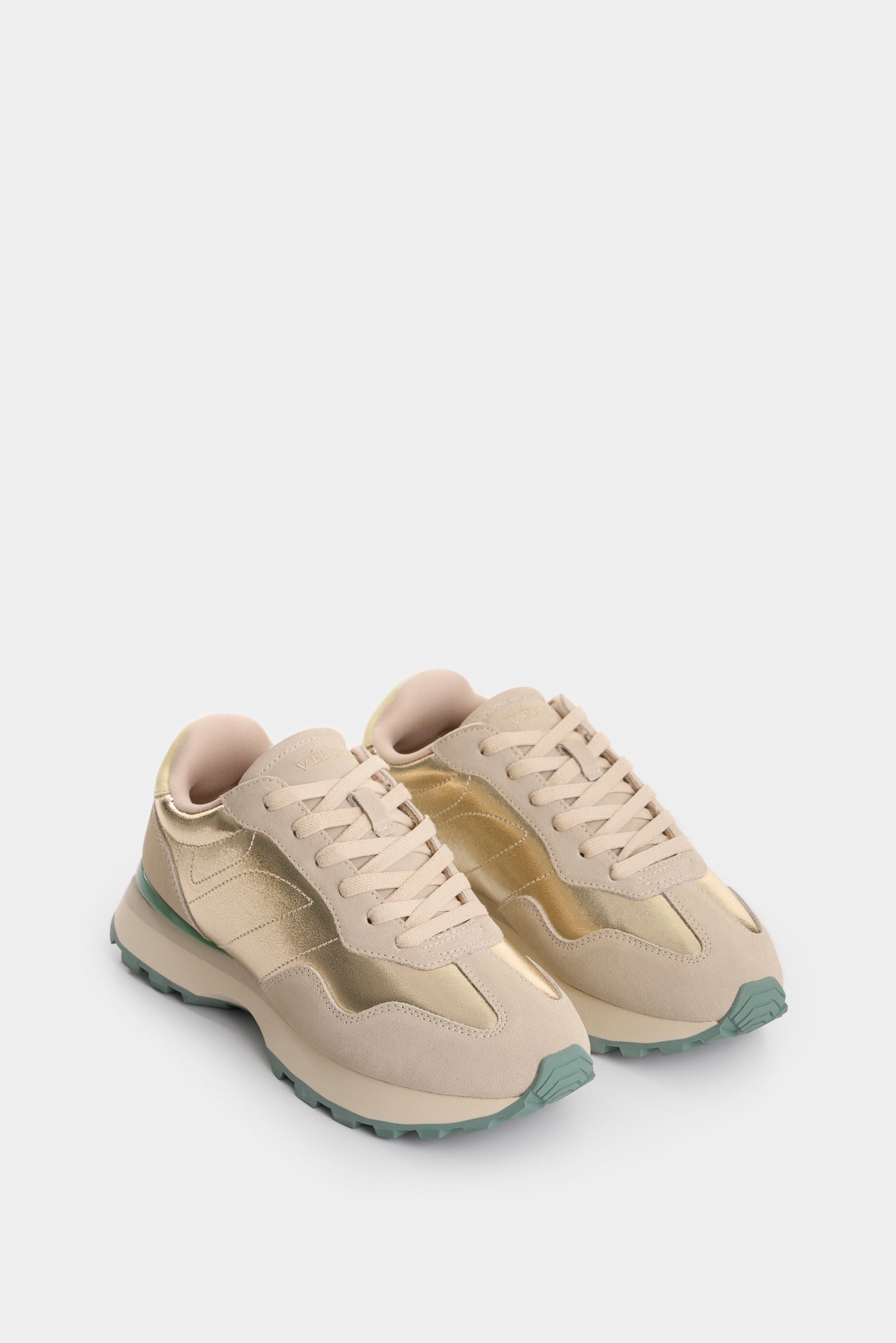 Sahara Leather Women's Sneakers with Foil Detail