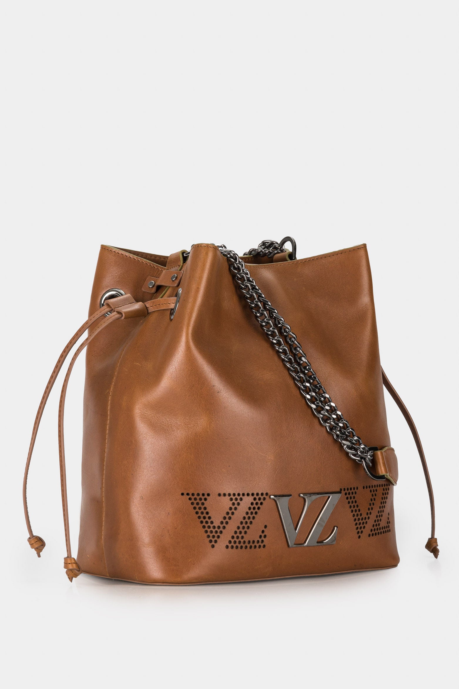 Women’s Sakai Leather Shopper Handbags with VZ Monogram