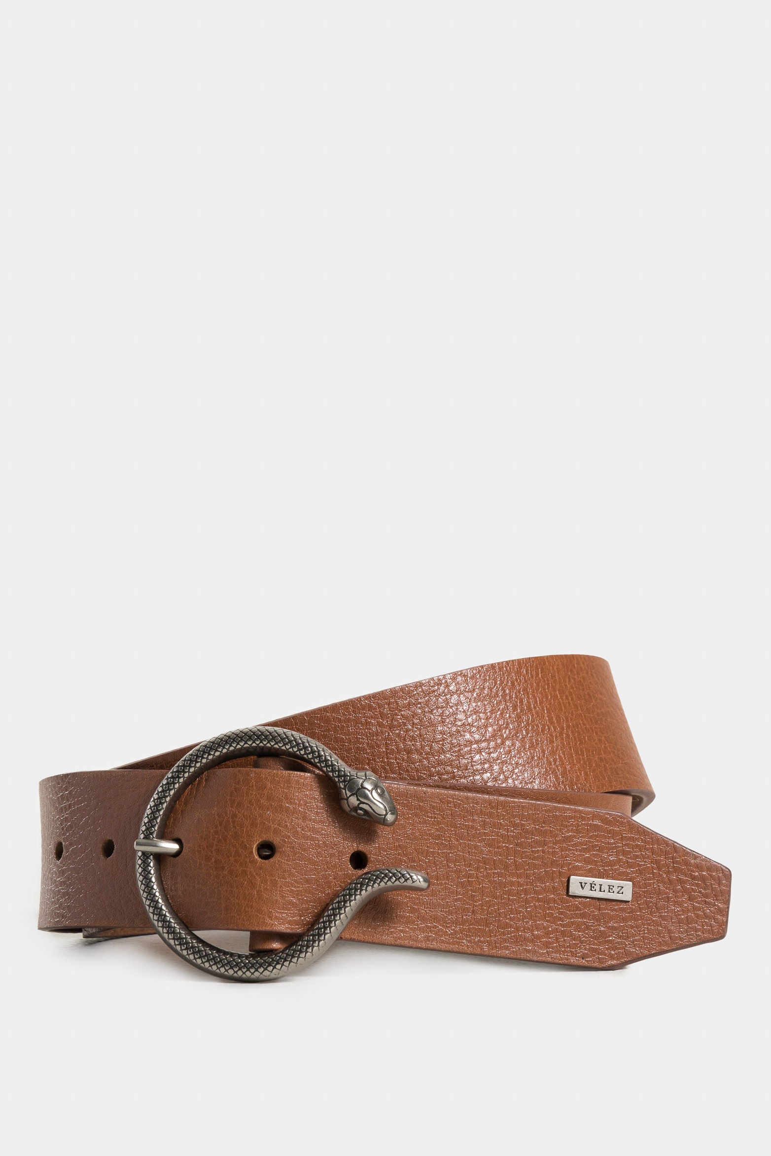 Ori regular women's leather belt with snake buckle