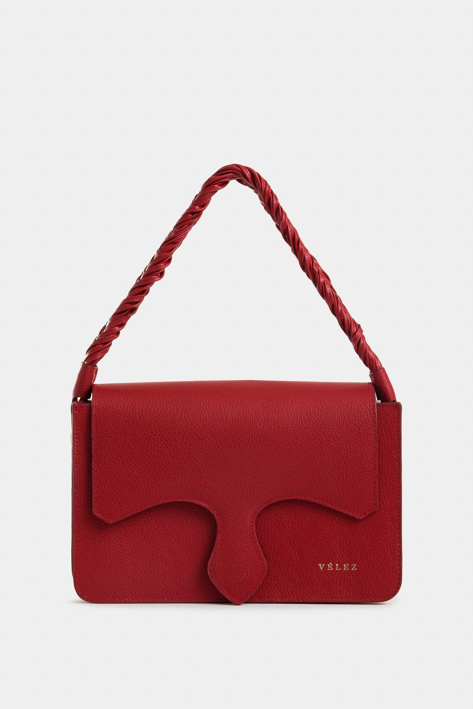 Maxi Garniel Leather Bowling Bag for Women with Braided Handle