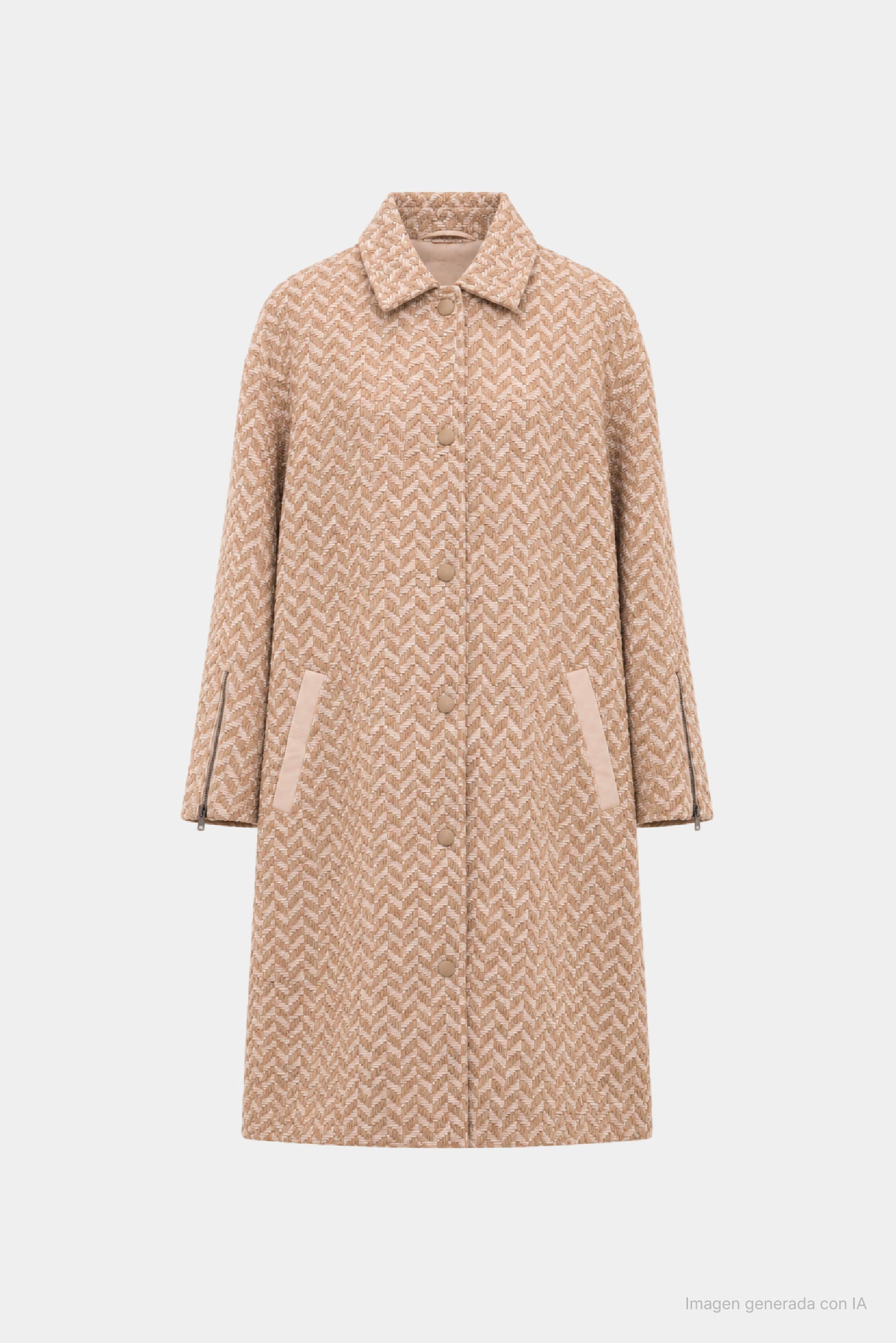 Nare Oversized Woven Leather Coat for Women