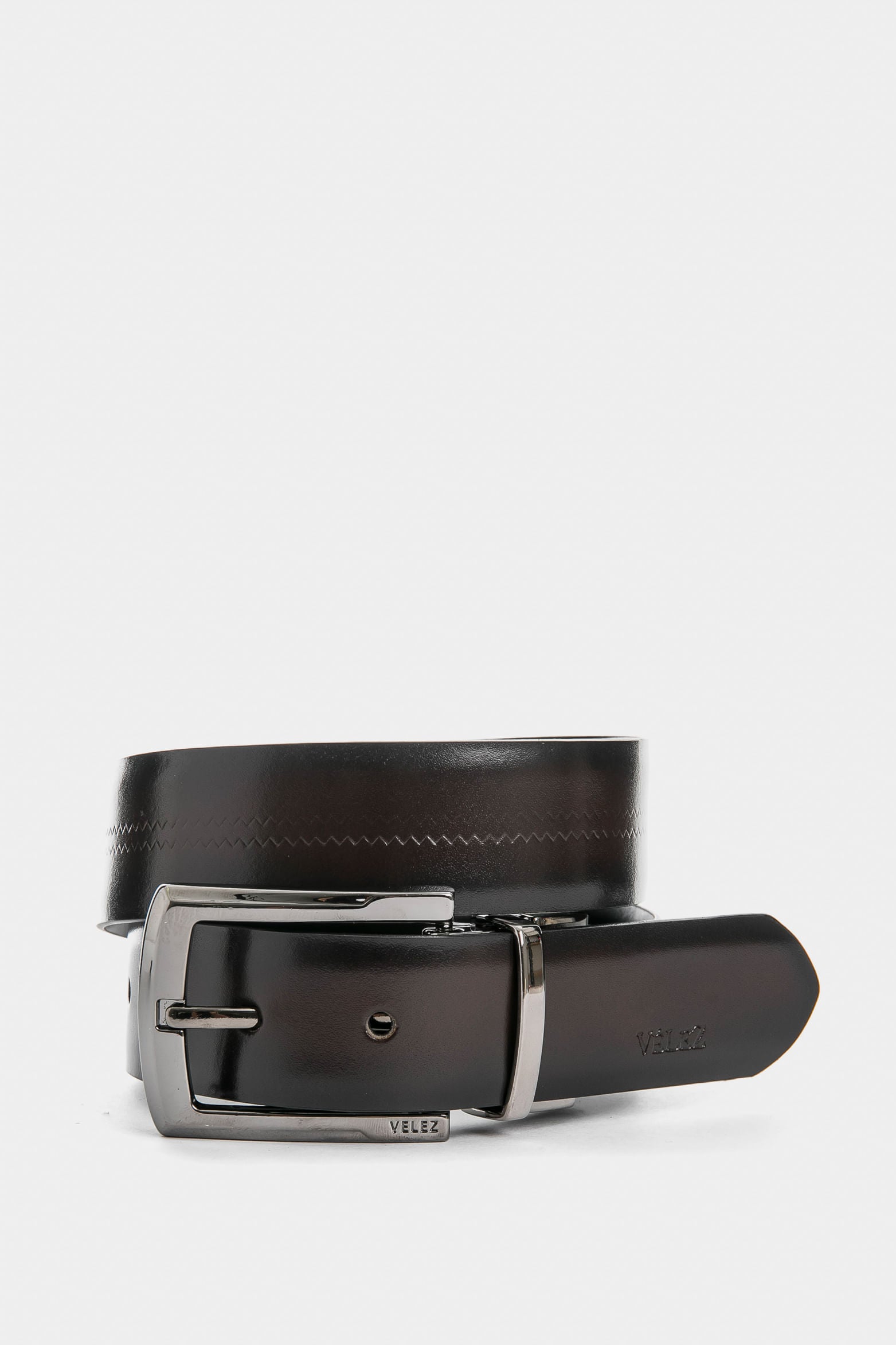 Men's Combined Basic Double-Fastening Leather Belt