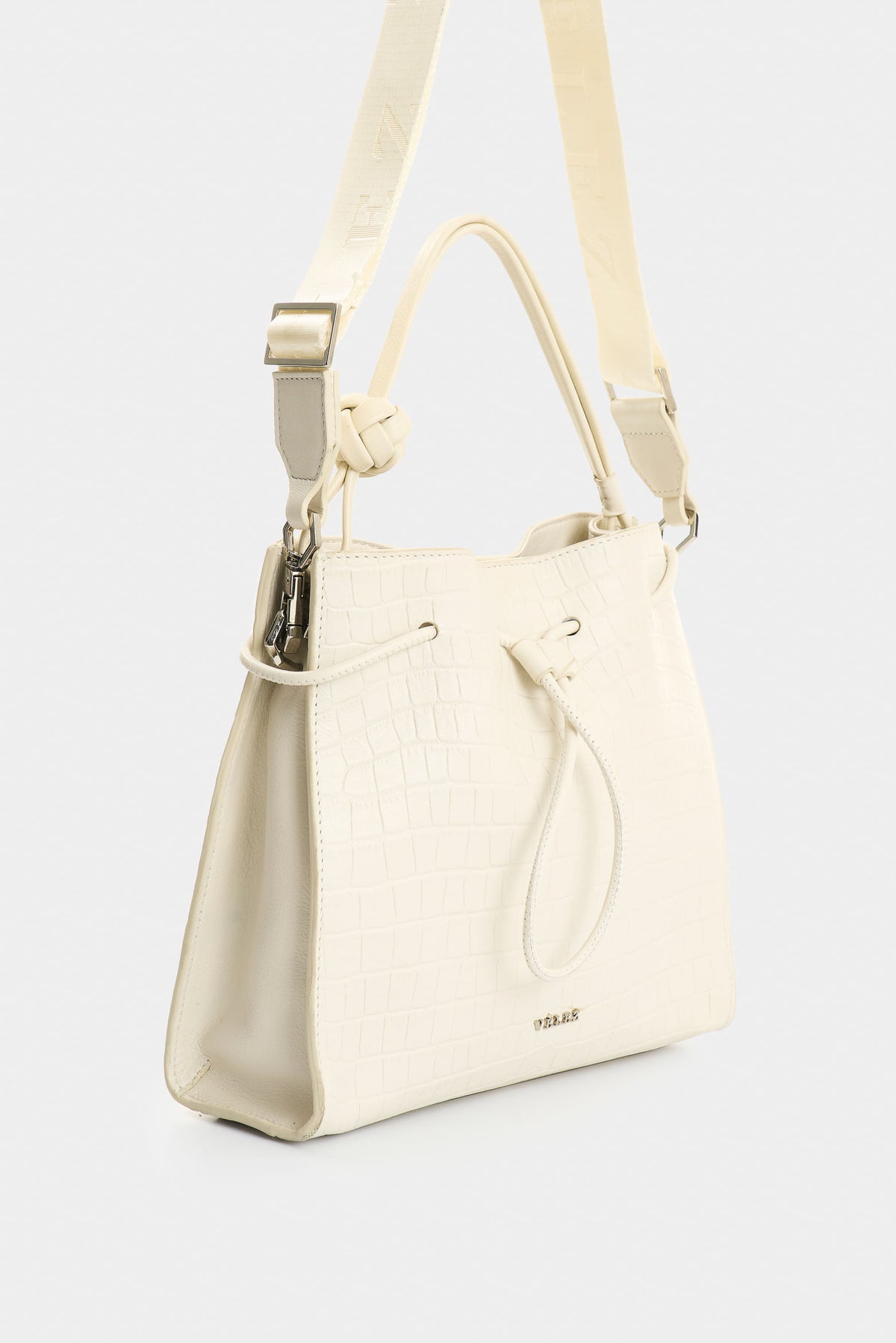 Embossed leather bowling bag for women Aromia